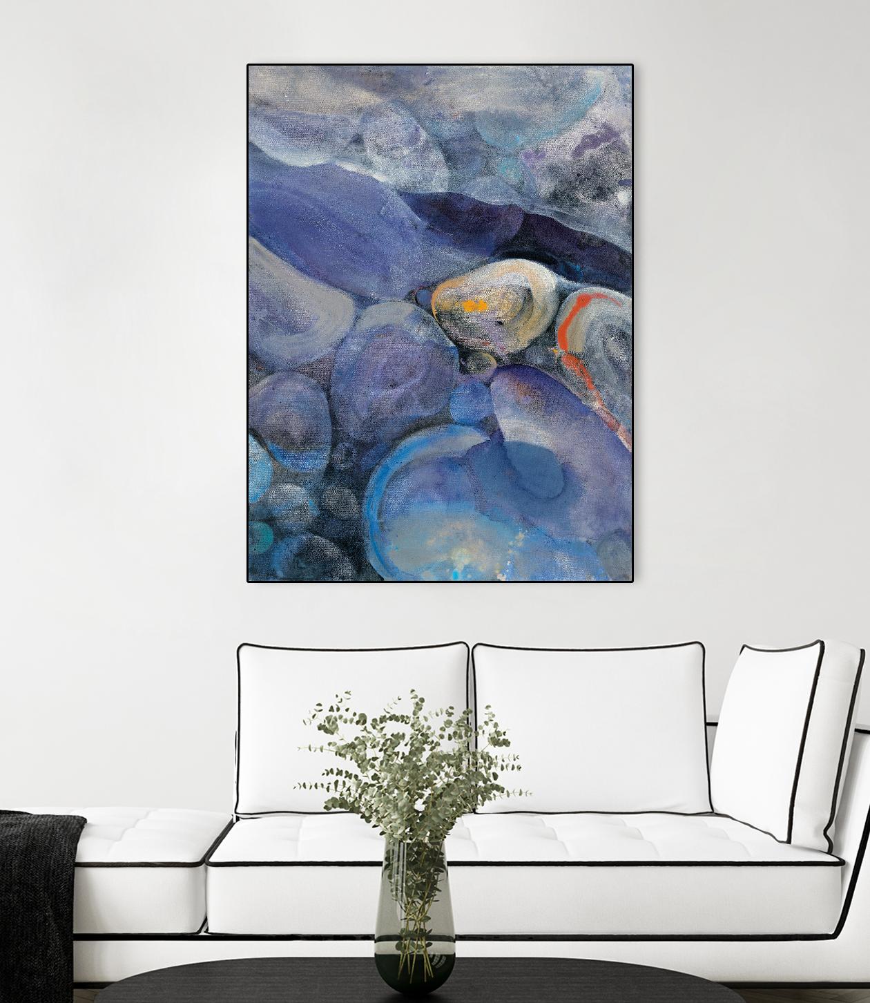 In the Stream II by Albena Hristova on GIANT ART - blue abstract