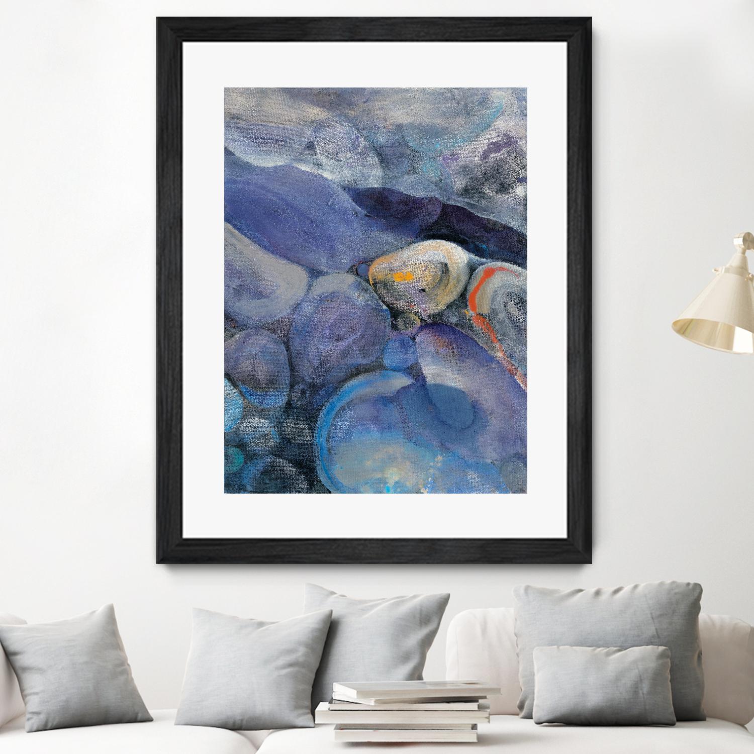 In the Stream II by Albena Hristova on GIANT ART - blue abstract