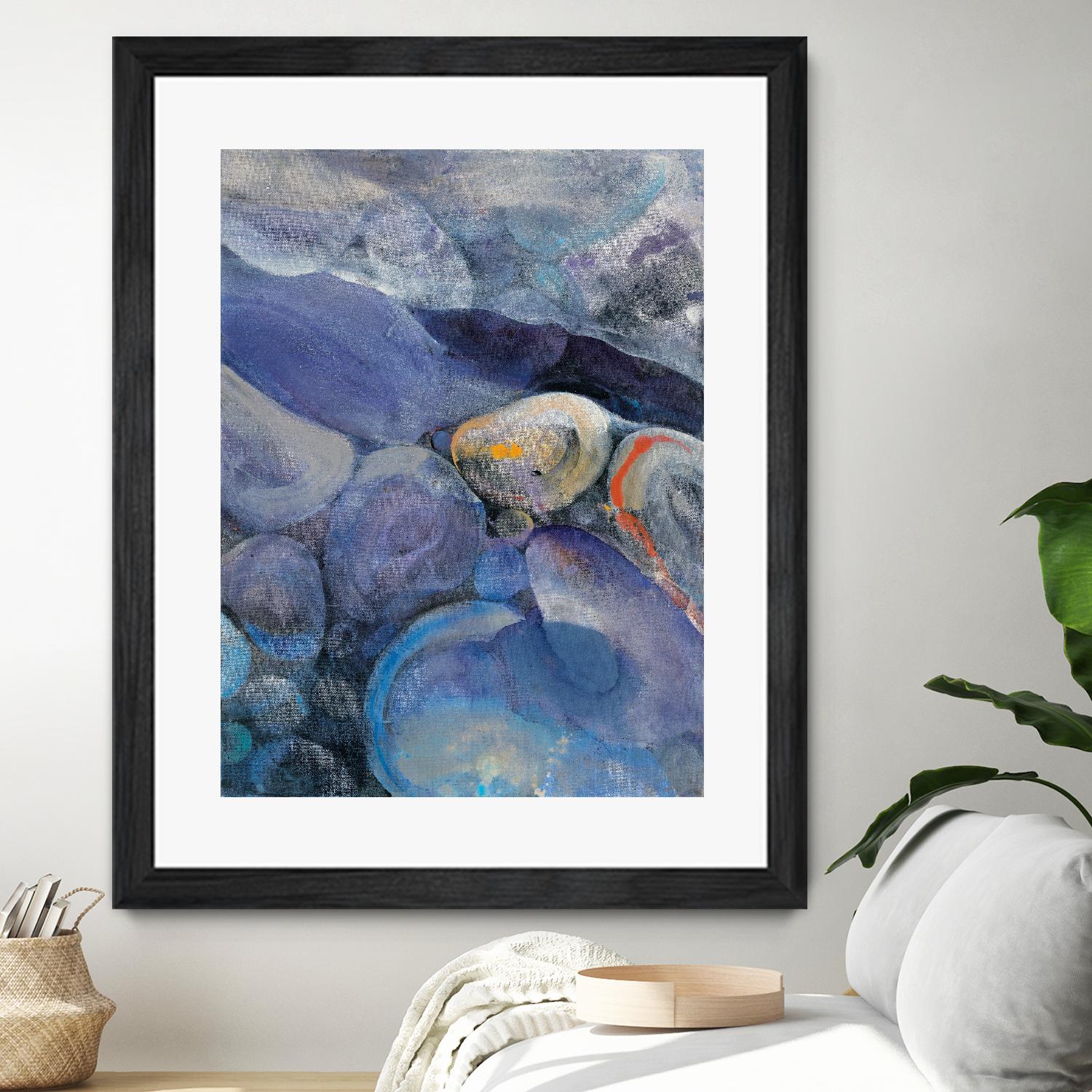 In the Stream II by Albena Hristova on GIANT ART - blue abstract