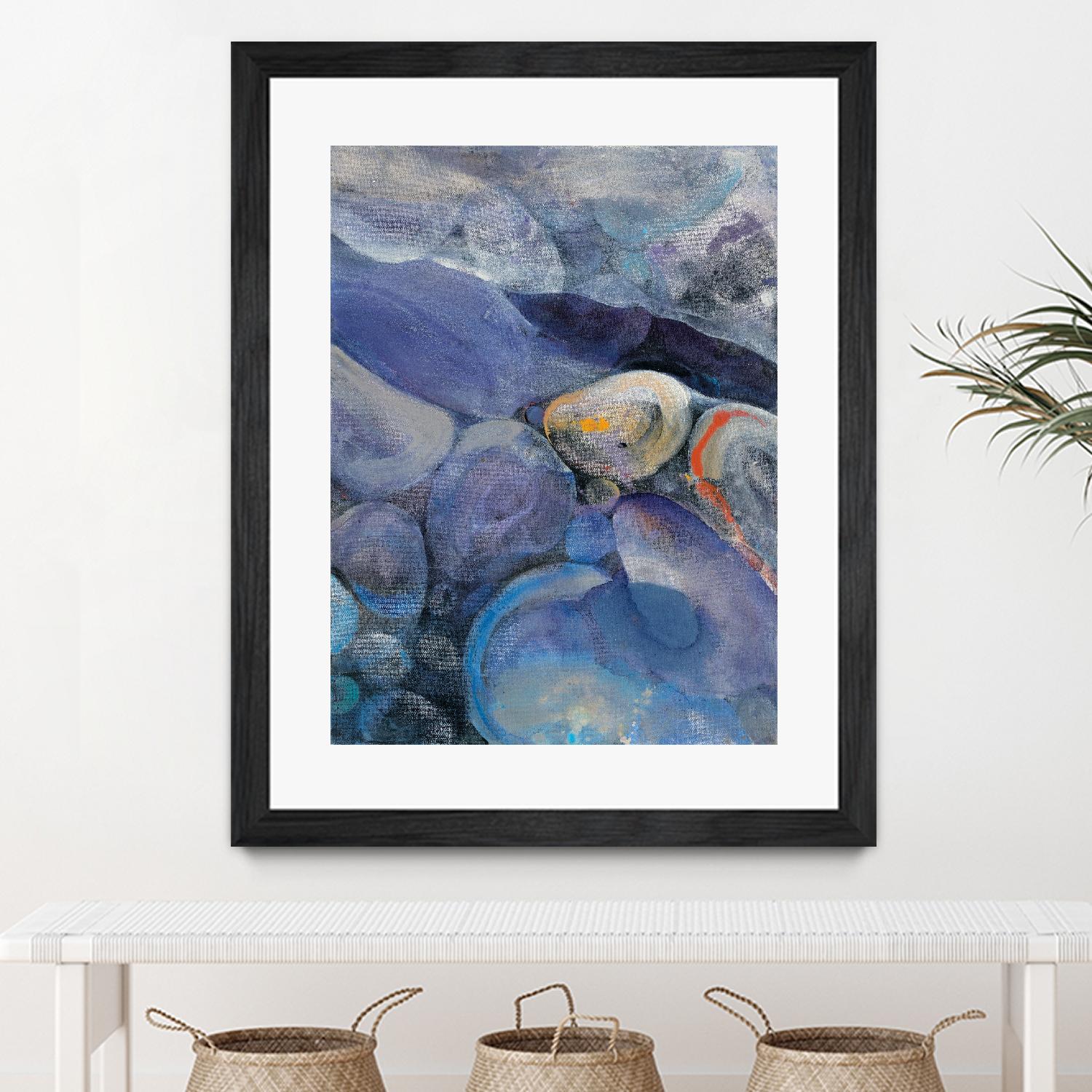 In the Stream II by Albena Hristova on GIANT ART - blue abstract