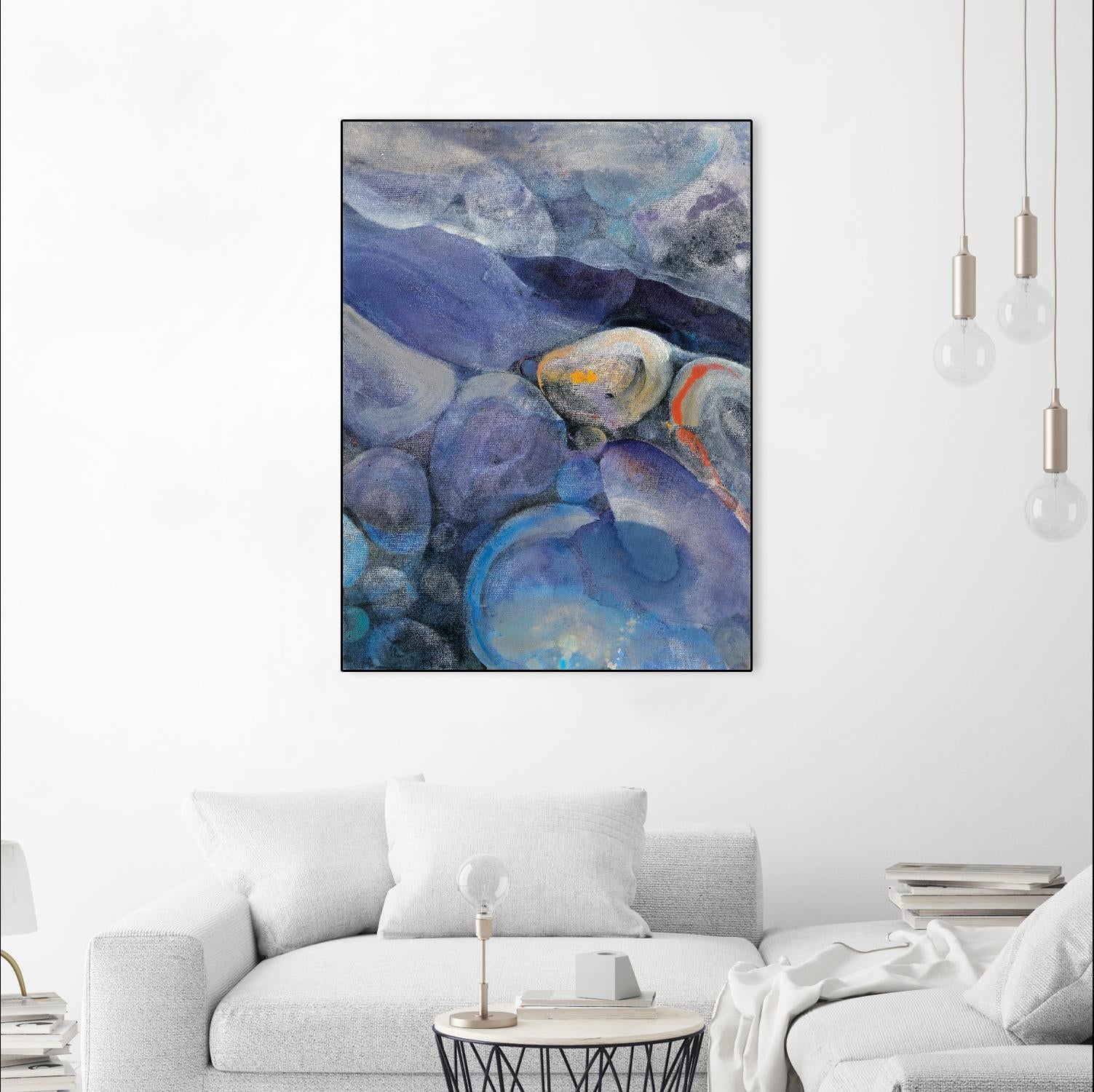 In the Stream II by Albena Hristova on GIANT ART - blue abstract