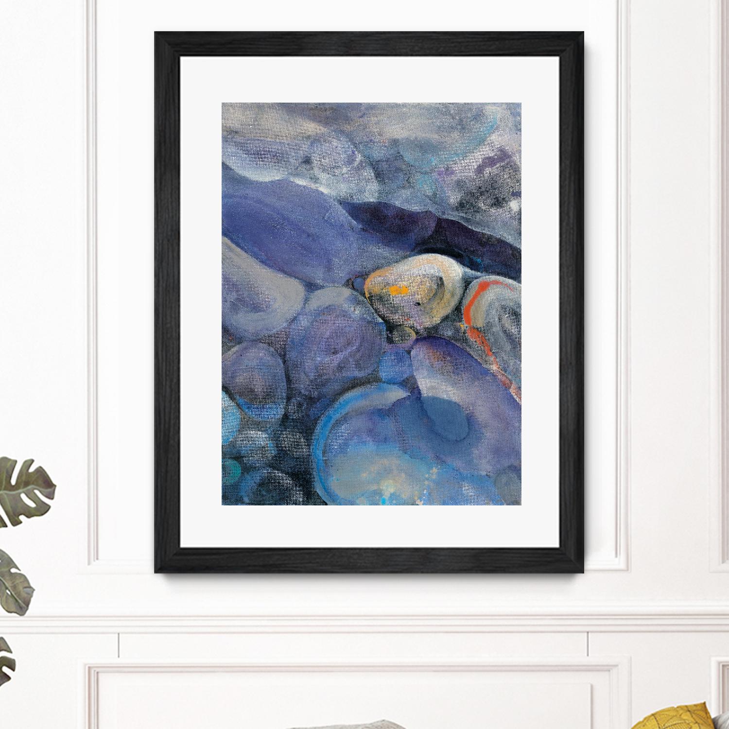 In the Stream II by Albena Hristova on GIANT ART - blue abstract