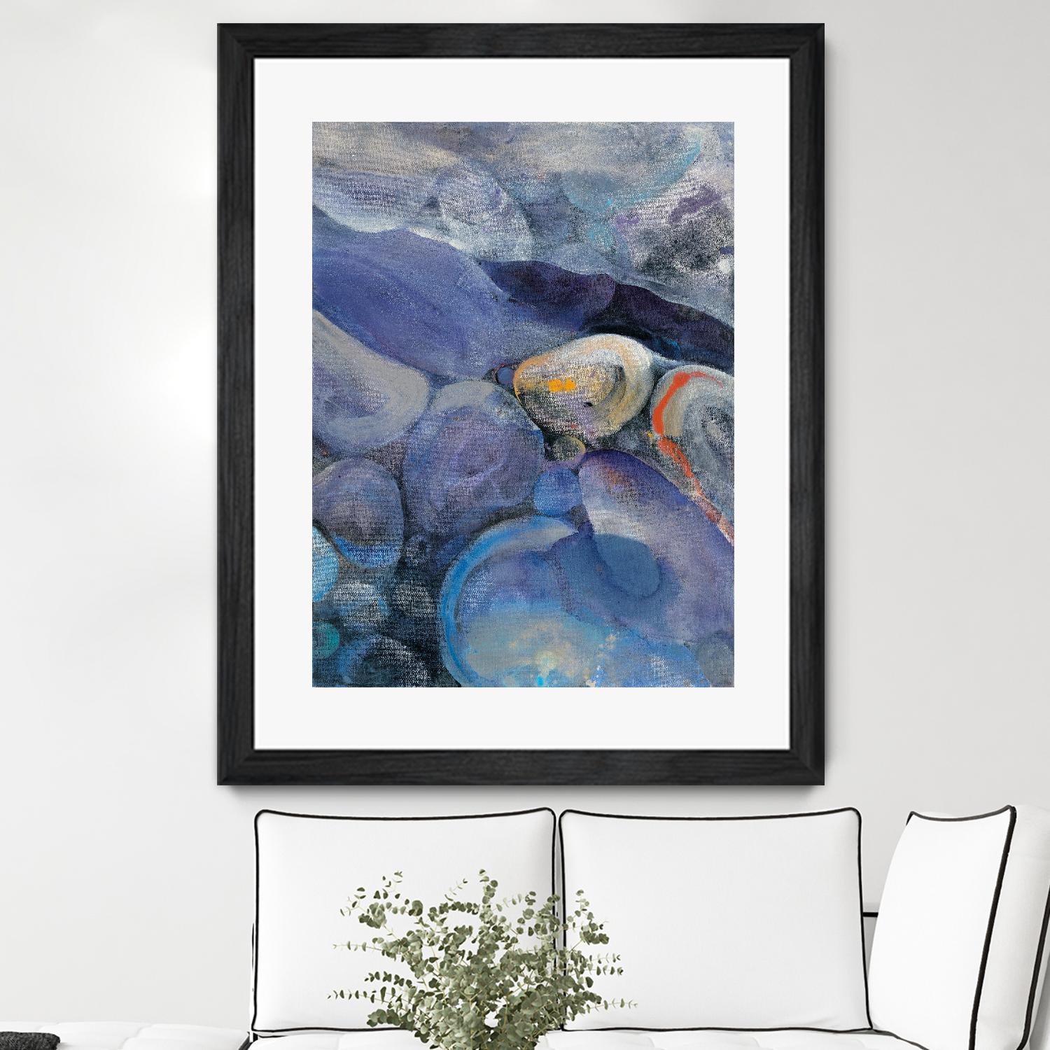 In the Stream II by Albena Hristova on GIANT ART - blue abstract