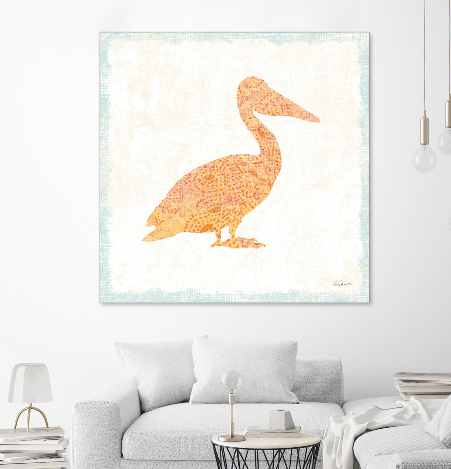 Flamingo Tropicale IX by Carol Rowan on GIANT ART - beige tropical