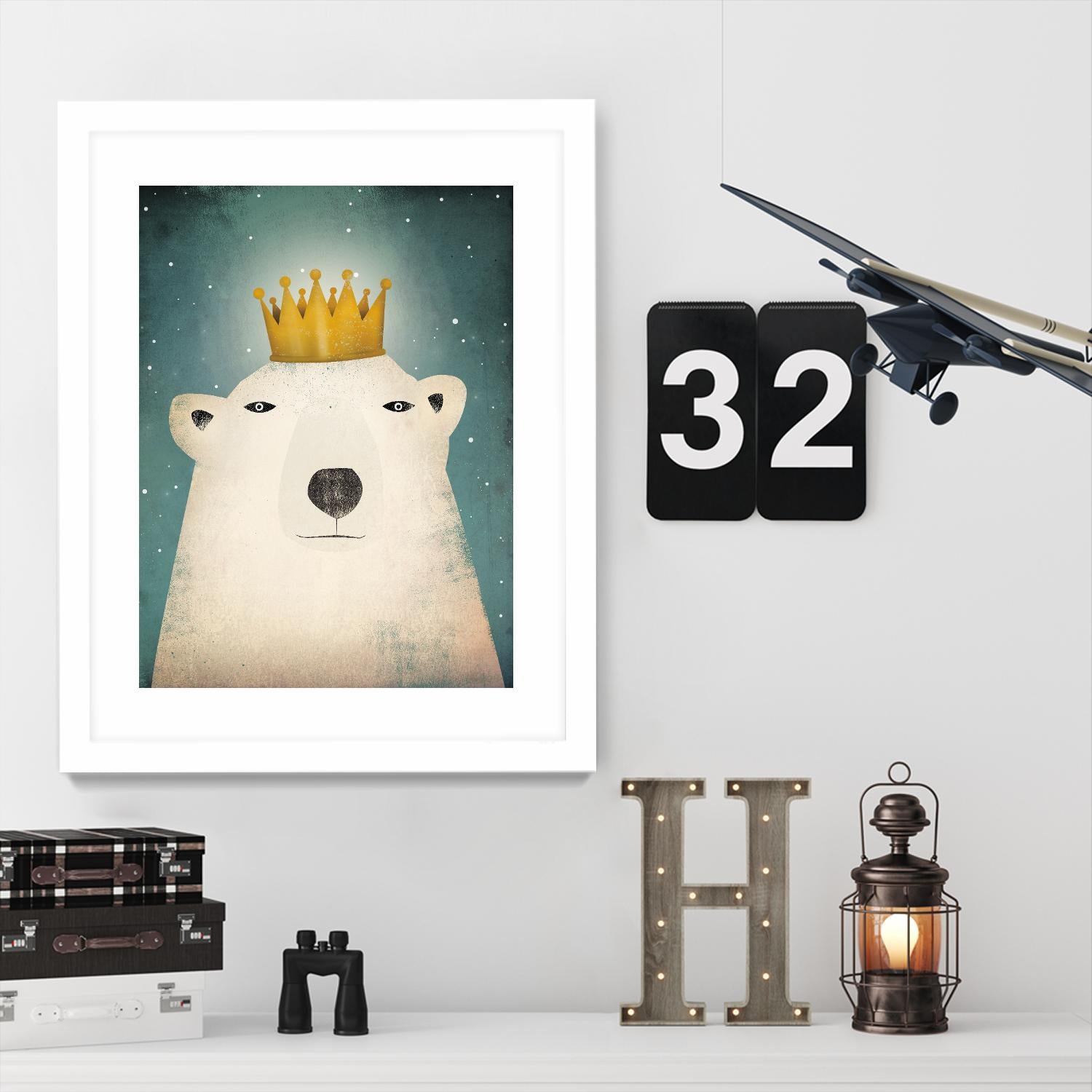 Polar King by Ryan Fowler on GIANT ART - gold art for kids polar bear