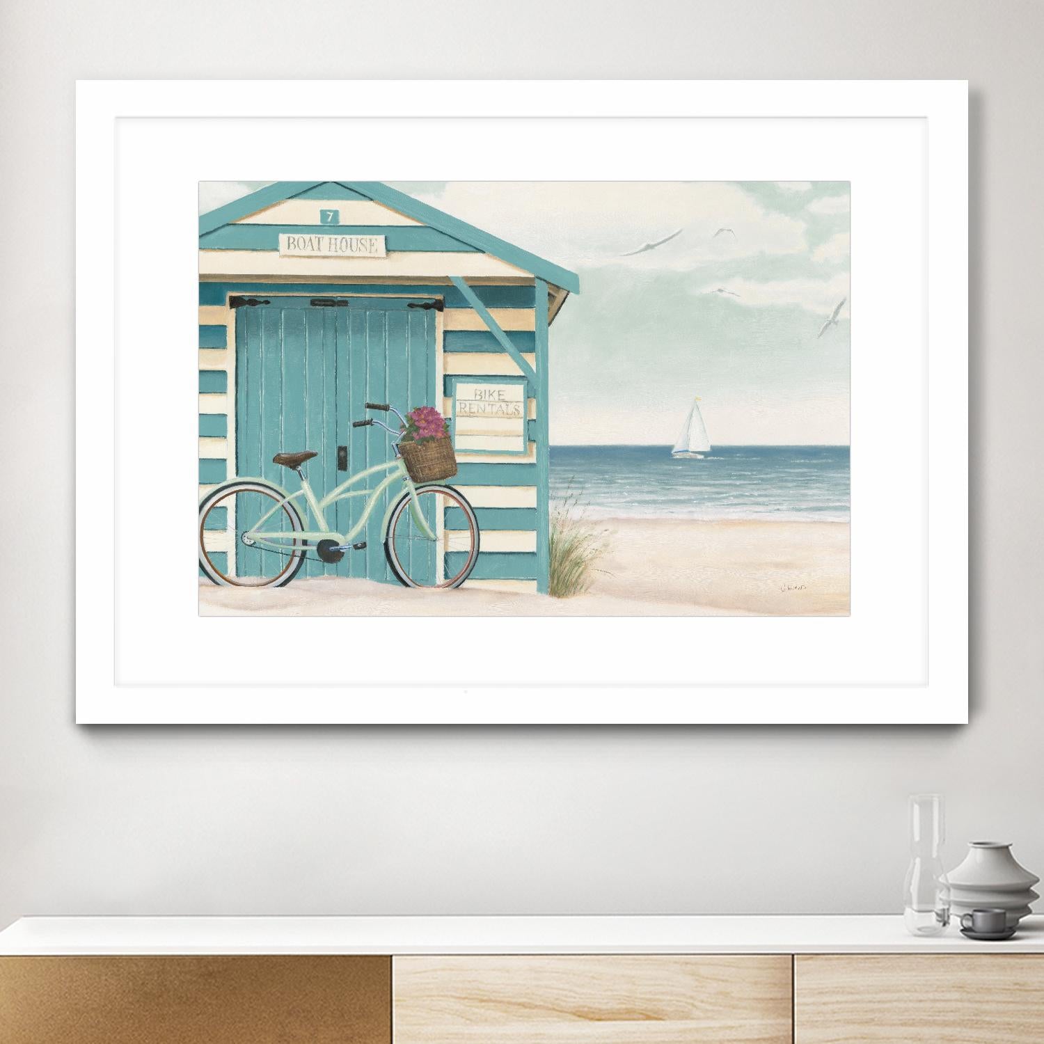 Beach Cruiser I by James Wiens on GIANT ART - blue costal canadien