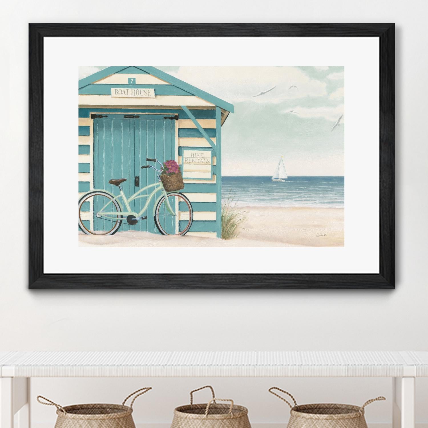 Beach Cruiser I by James Wiens on GIANT ART - blue costal canadien