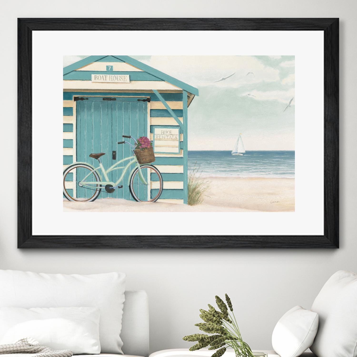 Beach Cruiser I by James Wiens on GIANT ART - blue costal canadien