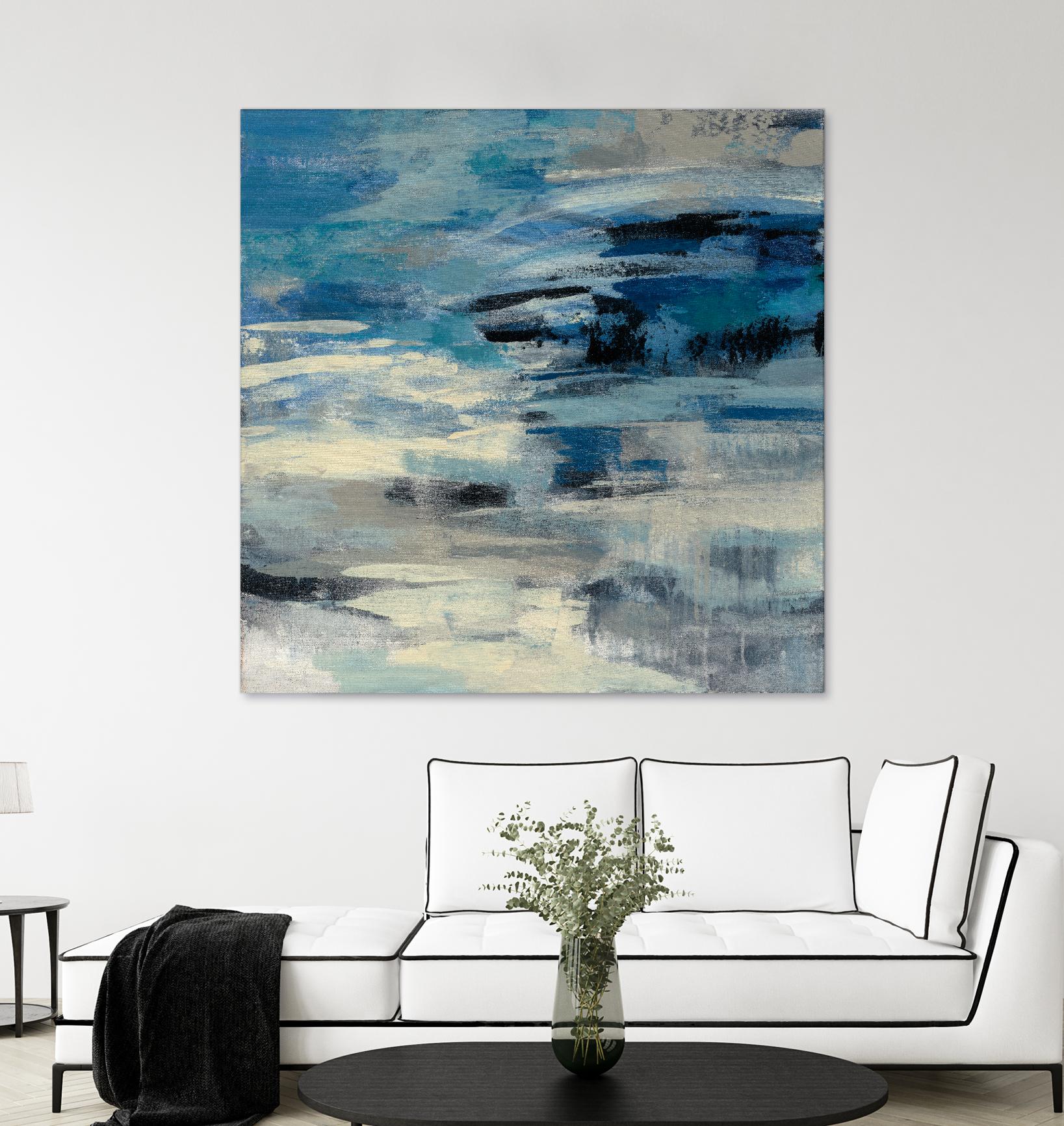 Indigo Wave by Silvia Vassileva on GIANT ART - black abstract
