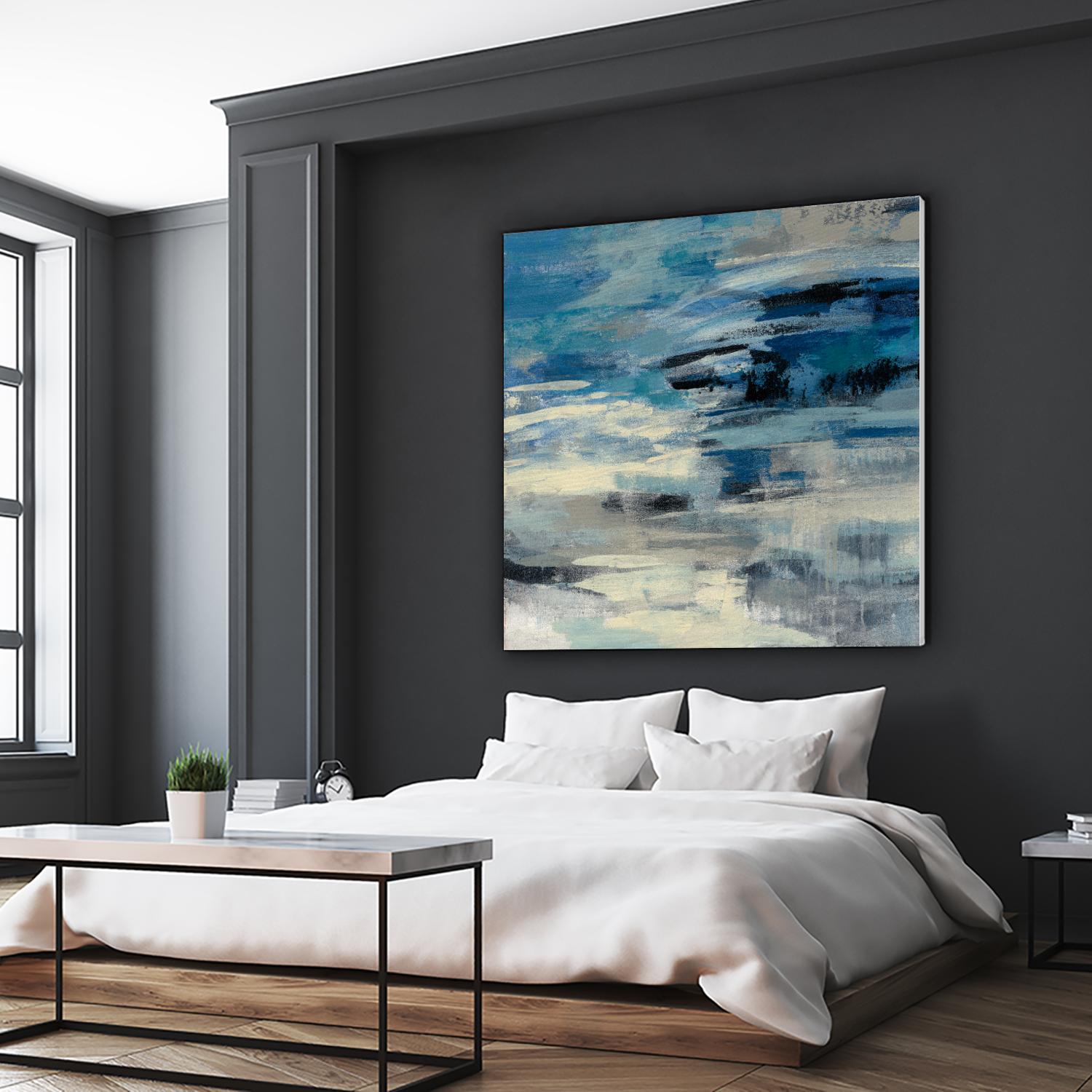 Indigo Wave by Silvia Vassileva on GIANT ART - black abstract