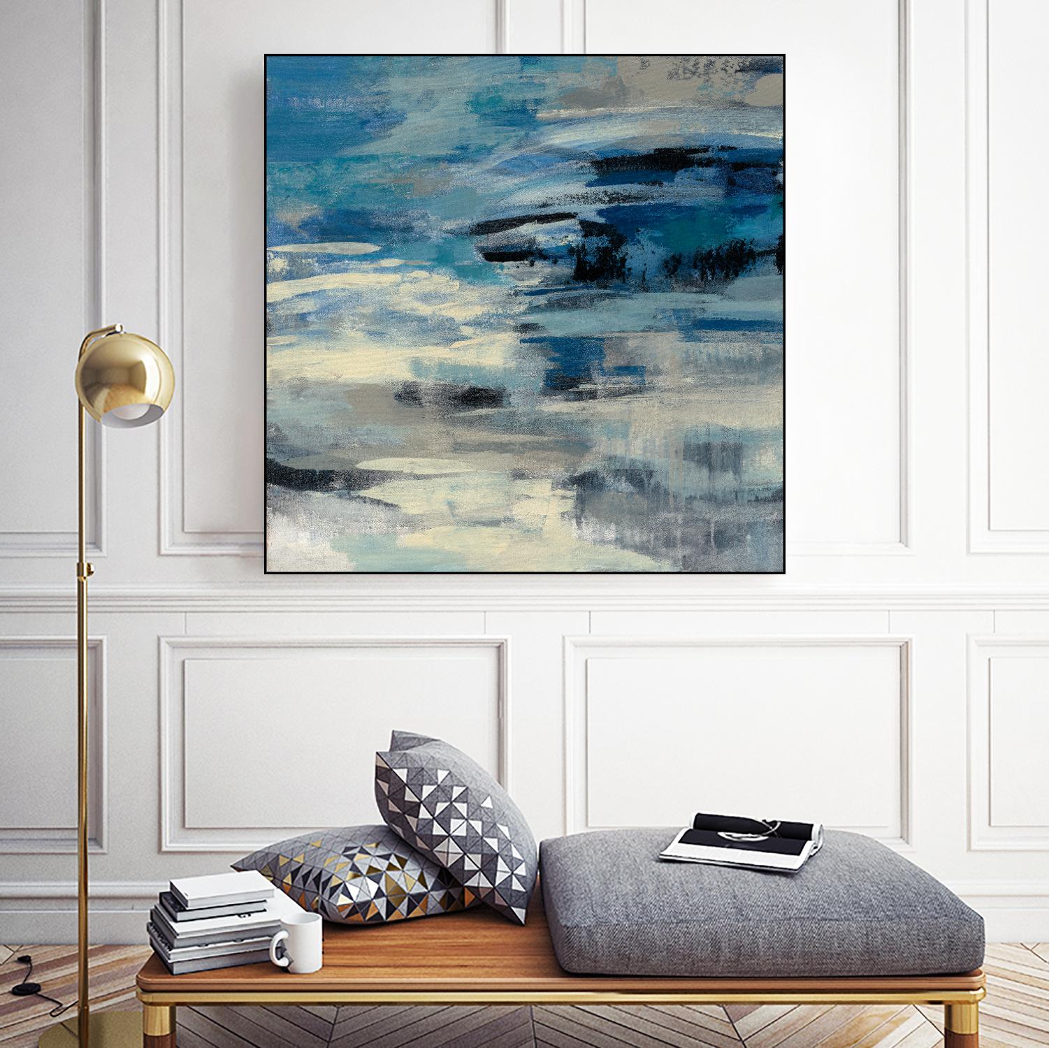 Indigo Wave by Silvia Vassileva on GIANT ART - black abstract