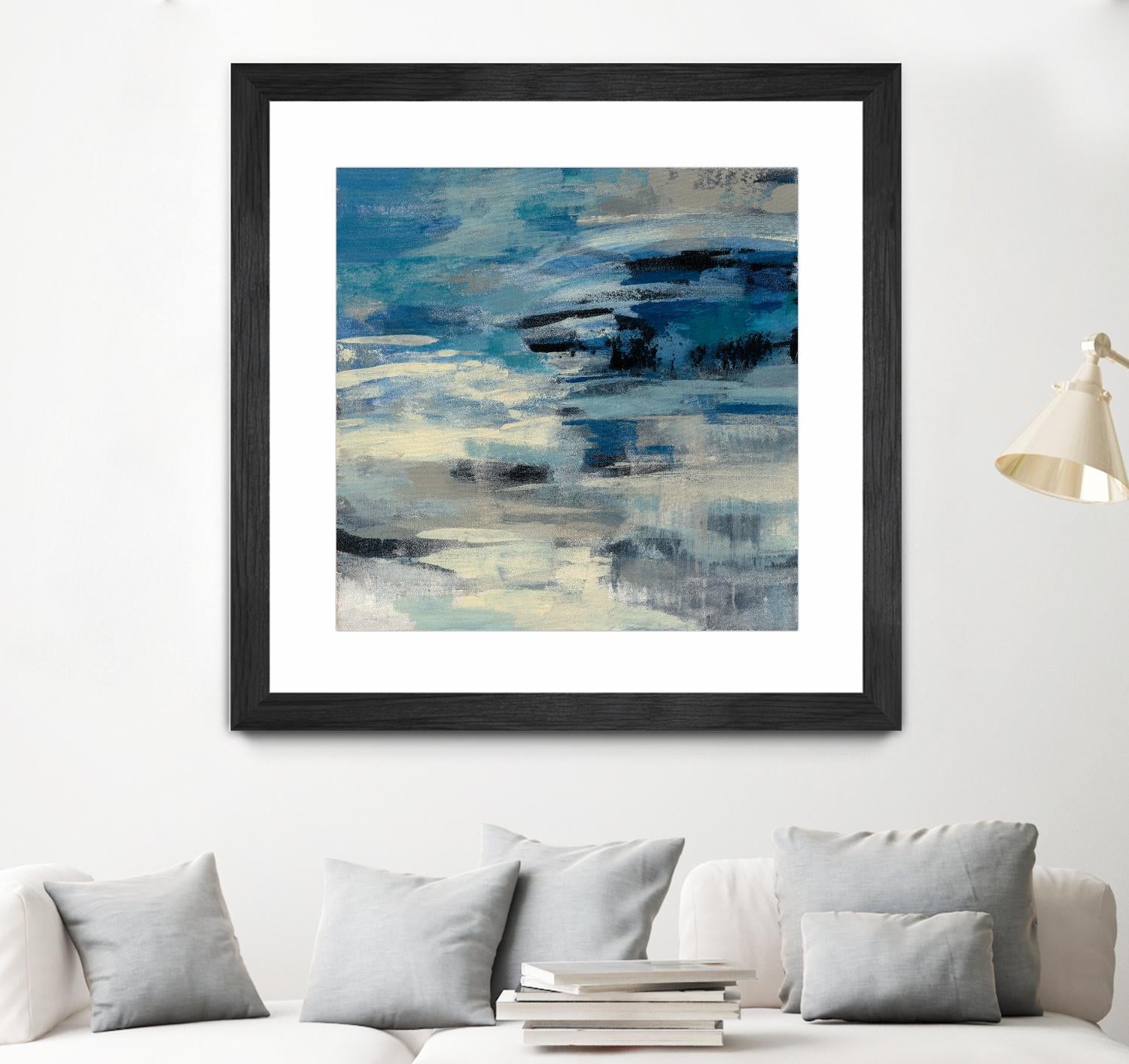 Indigo Wave by Silvia Vassileva on GIANT ART - black abstract