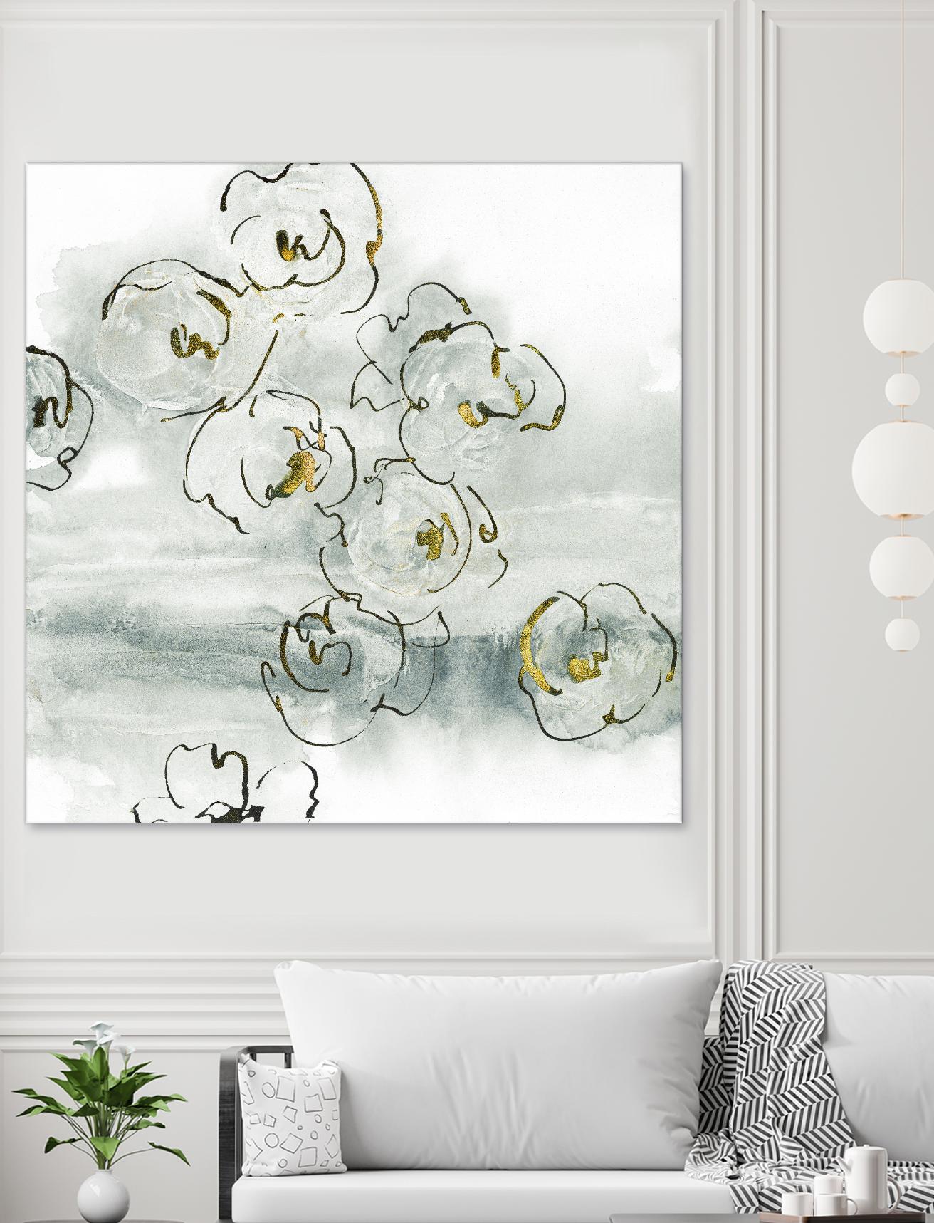 Gold Dust I by Chris Paschke on GIANT ART - yellow floral