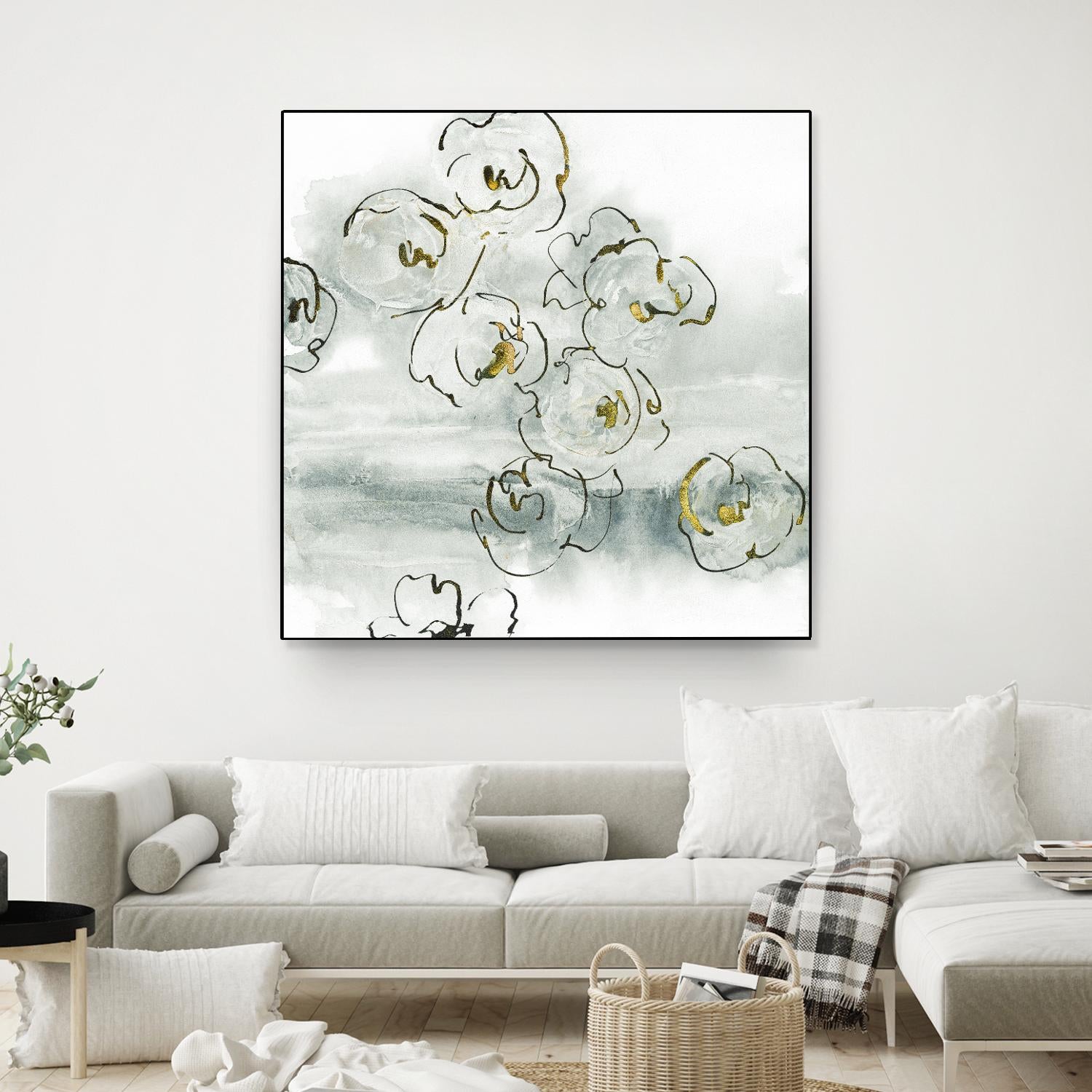 Gold Dust I by Chris Paschke on GIANT ART - yellow floral