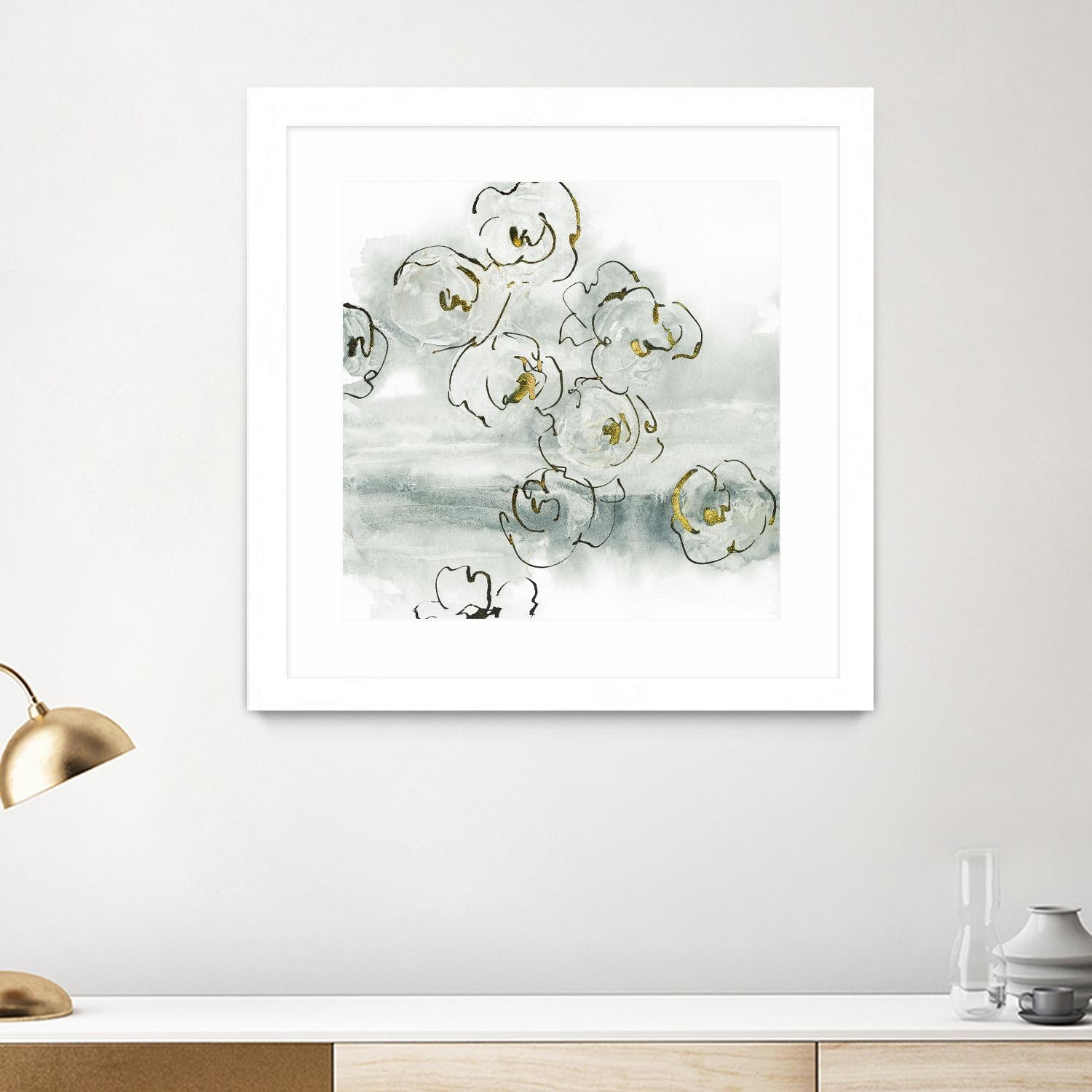 Gold Dust I by Chris Paschke on GIANT ART - yellow floral