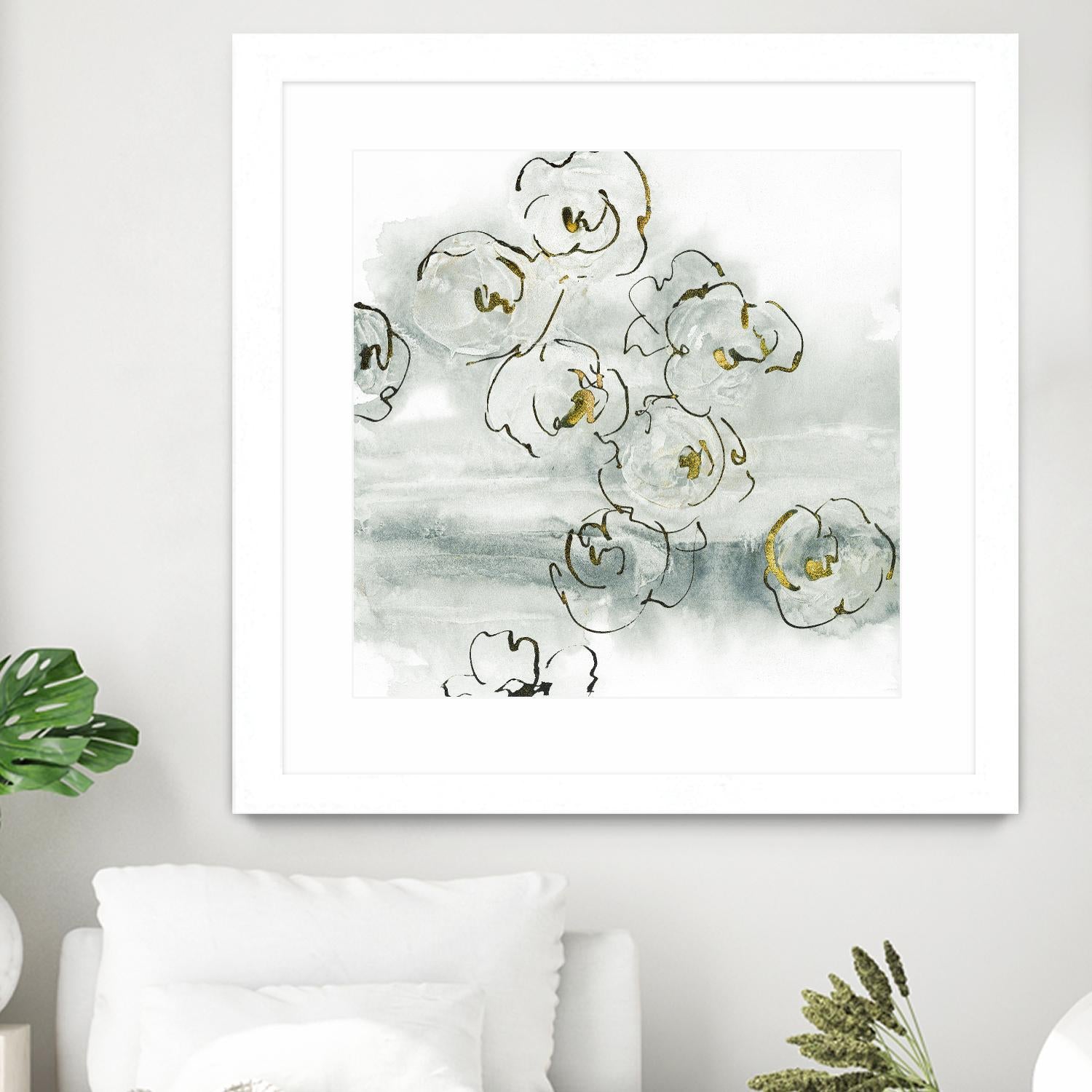 Gold Dust I by Chris Paschke on GIANT ART - yellow floral