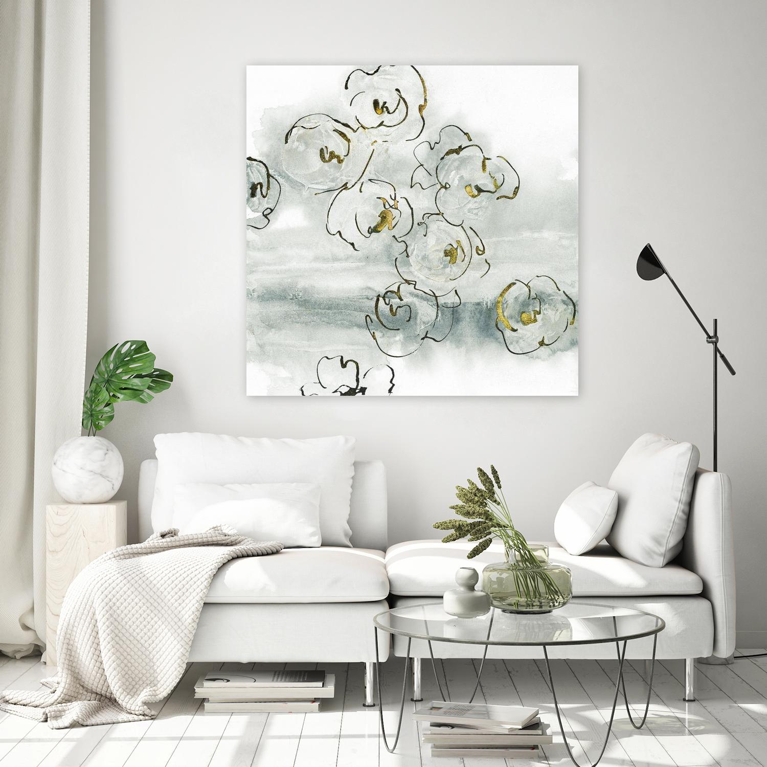 Gold Dust I by Chris Paschke on GIANT ART - yellow floral