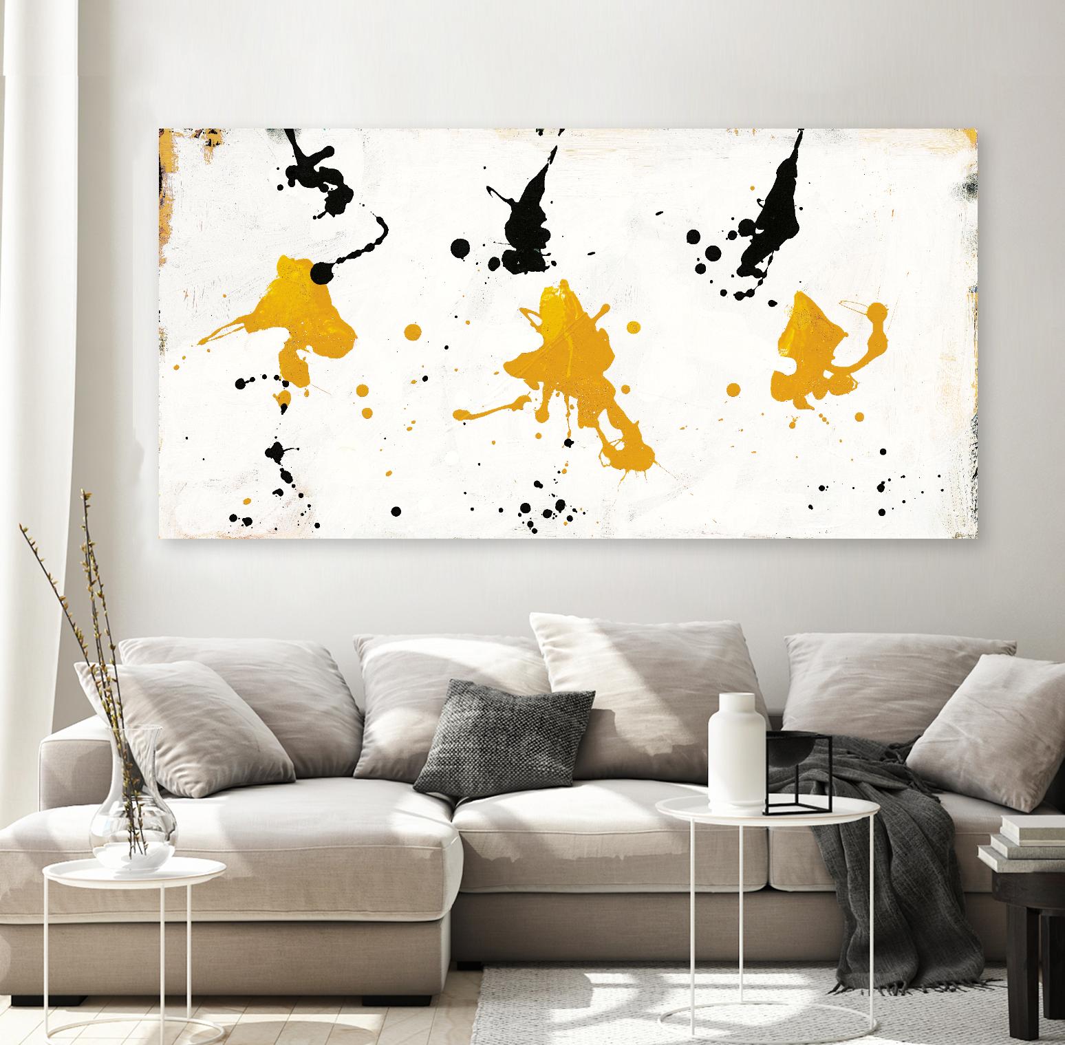 Abstract Background V Gold and Black by Silva Roque on GIANT ART - black abstract