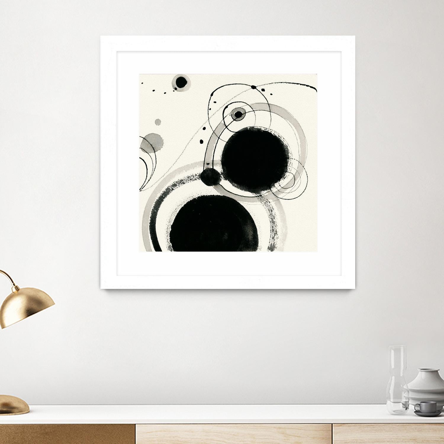 Planetary III by Shirley Novak on GIANT ART - beige abstract