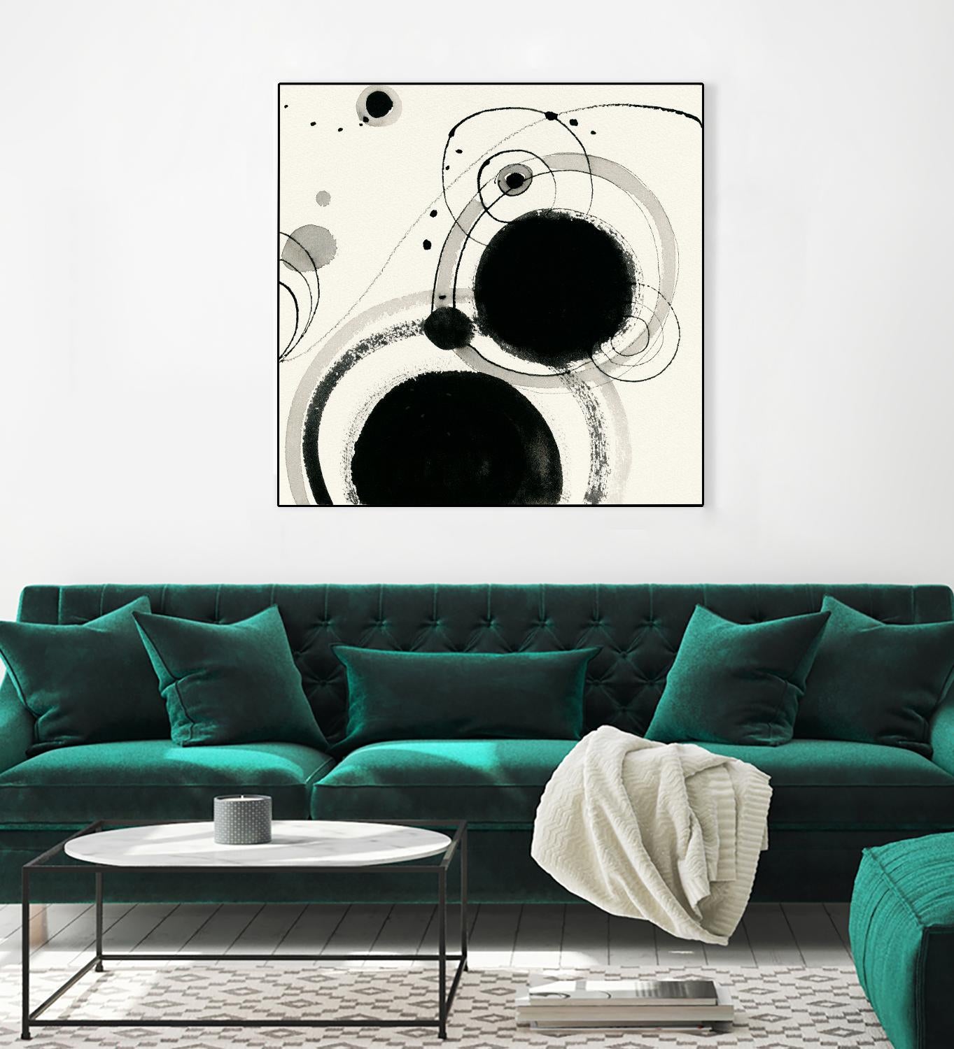 Planetary III by Shirley Novak on GIANT ART - beige abstract