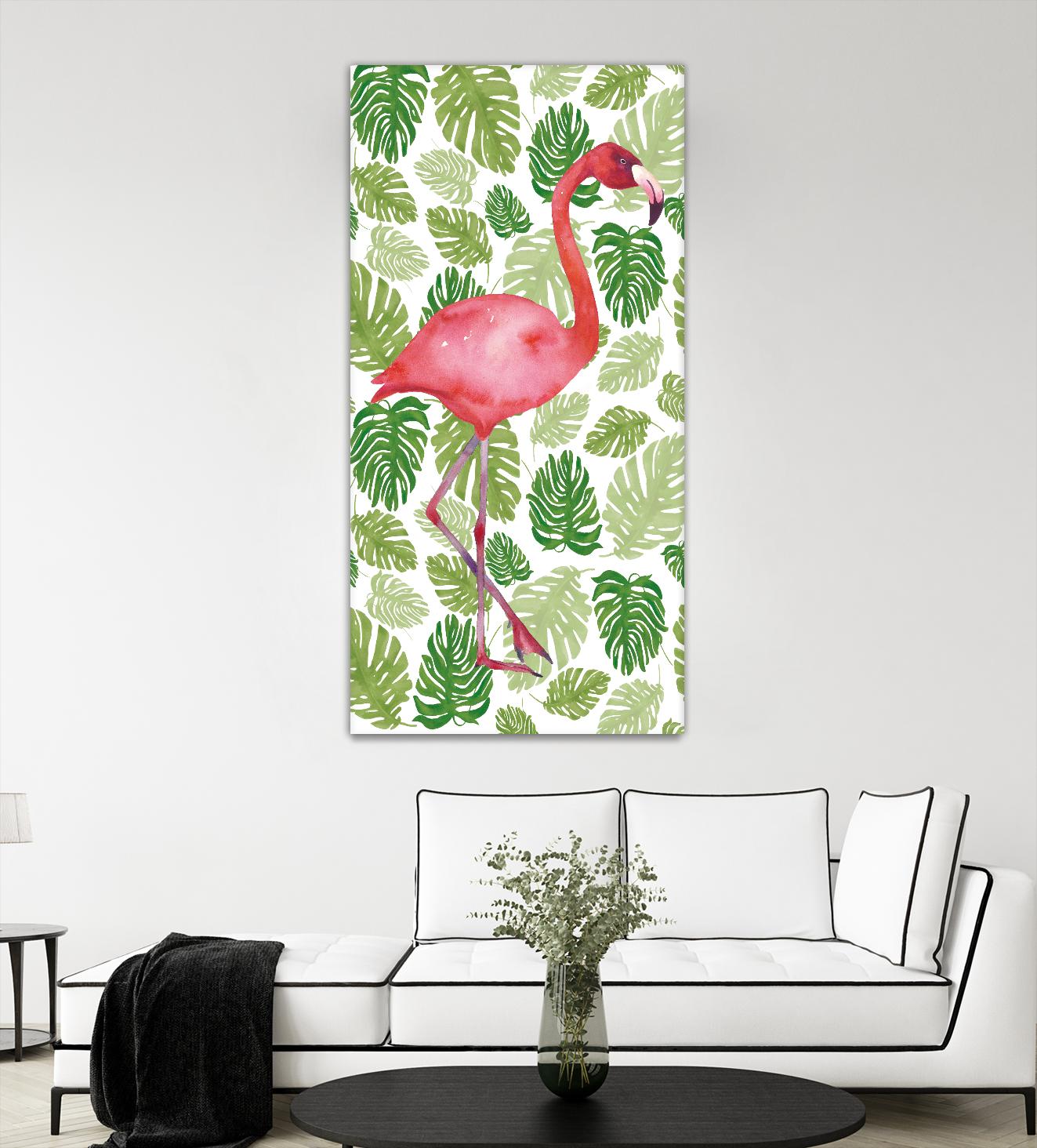 Tropical Flamingo I by Portfolio on GIANT ART - pink tropical