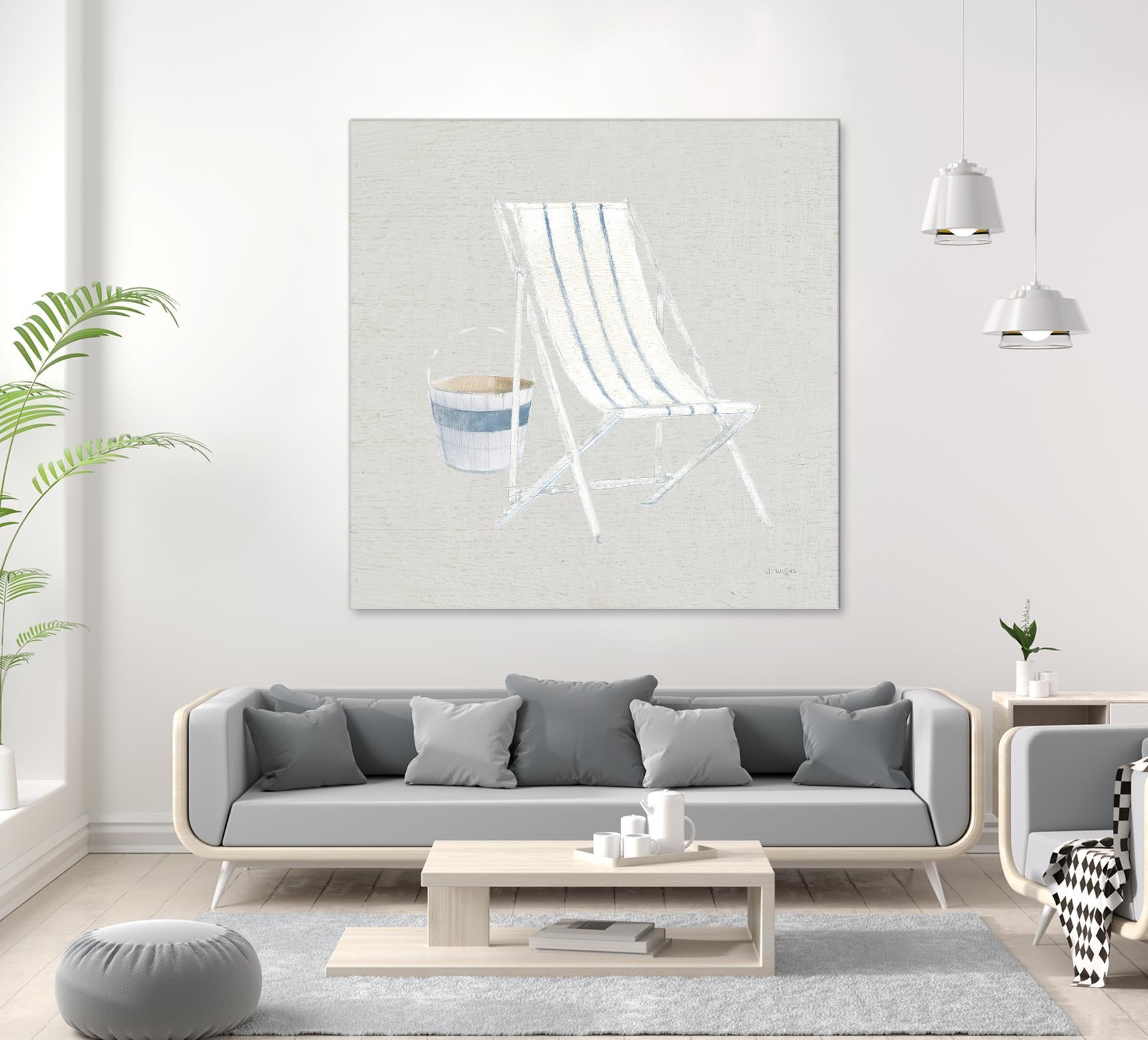 Serene Seaside III Tan by James Wiens on GIANT ART - multi coastal & nautical beach