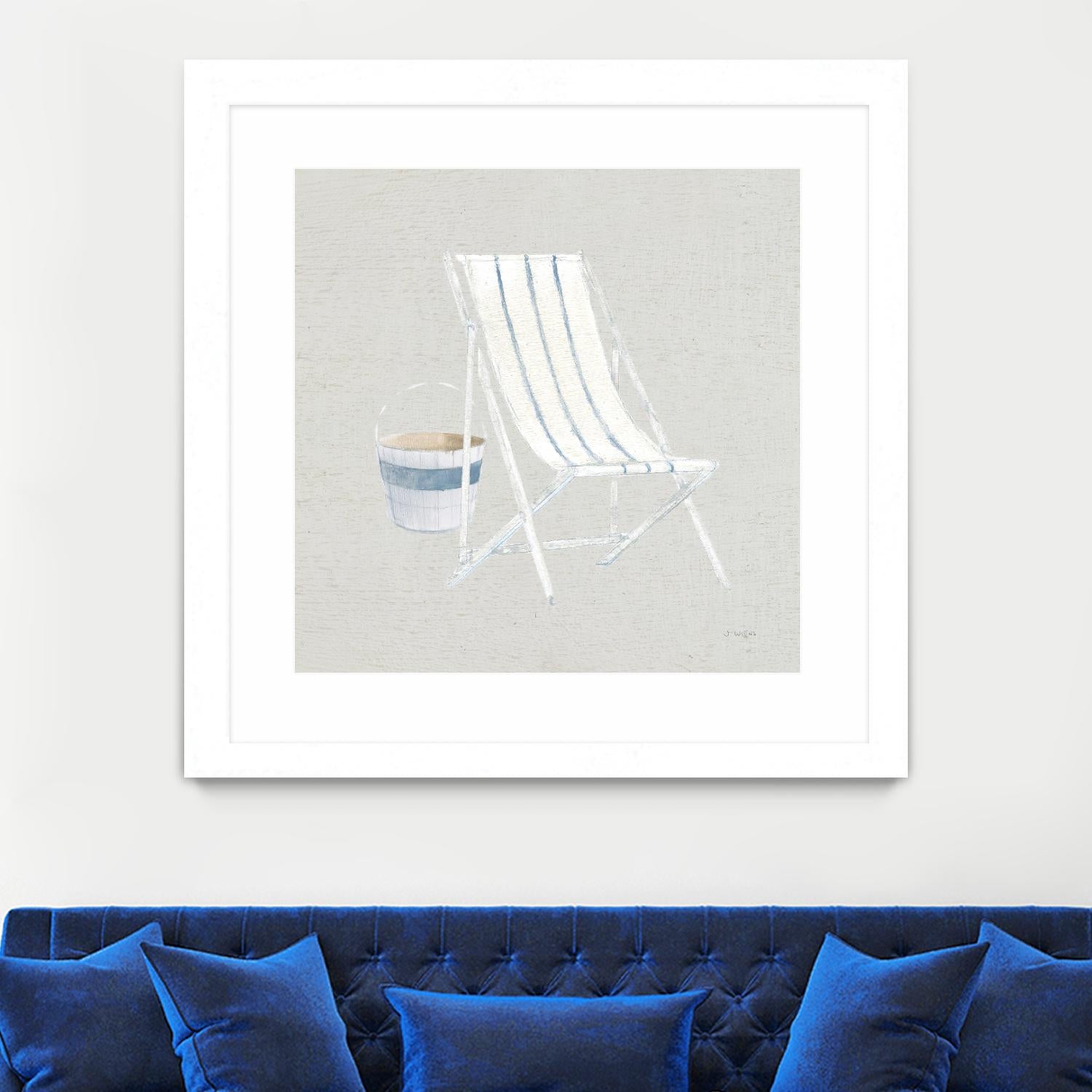 Serene Seaside III Tan by James Wiens on GIANT ART - multi coastal & nautical beach