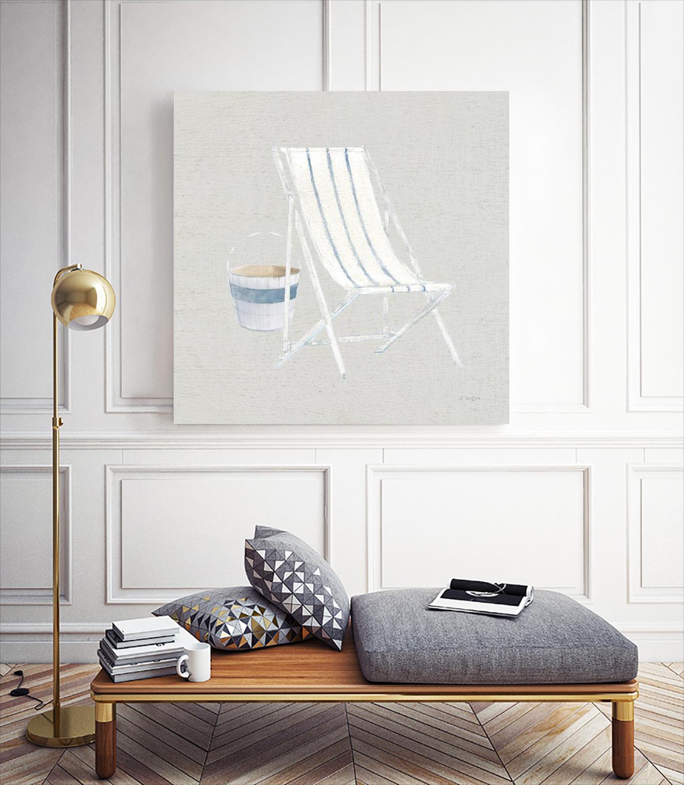 Serene Seaside III Tan by James Wiens on GIANT ART - white costal beige