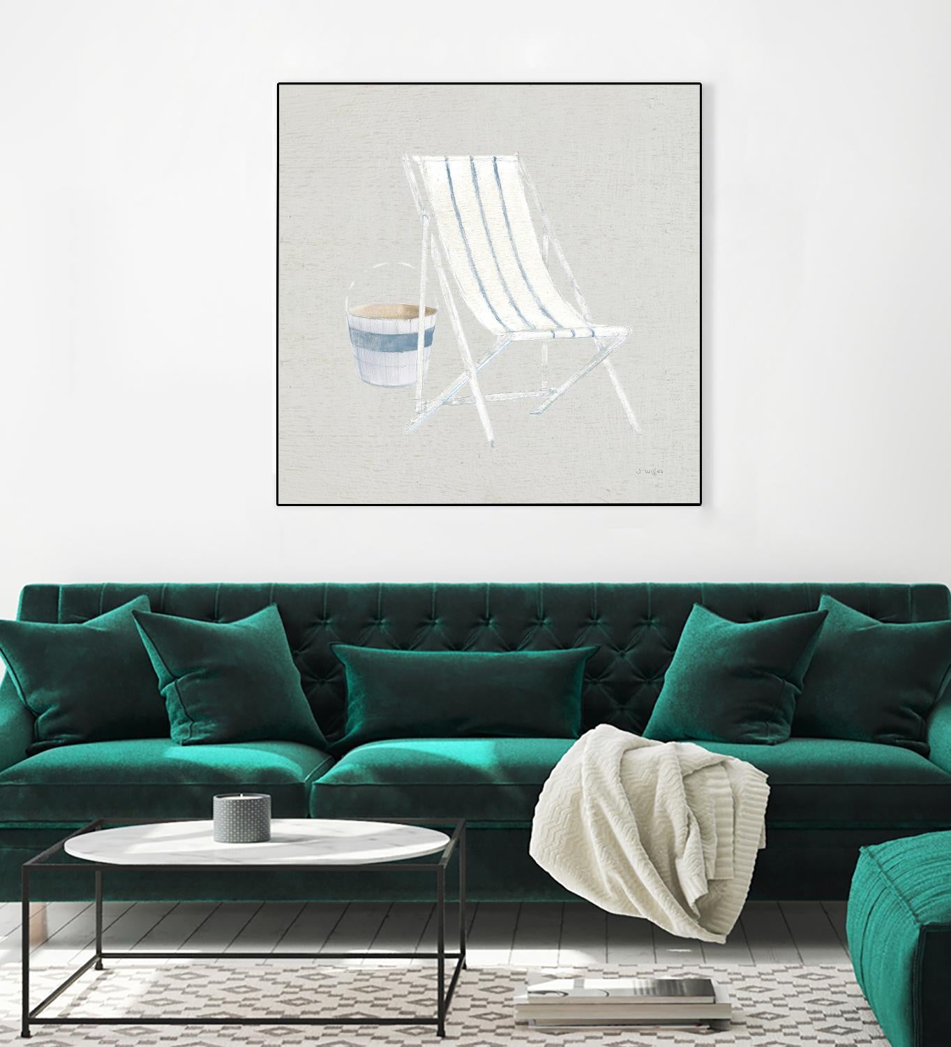 Serene Seaside III Tan by James Wiens on GIANT ART - multi coastal & nautical beach