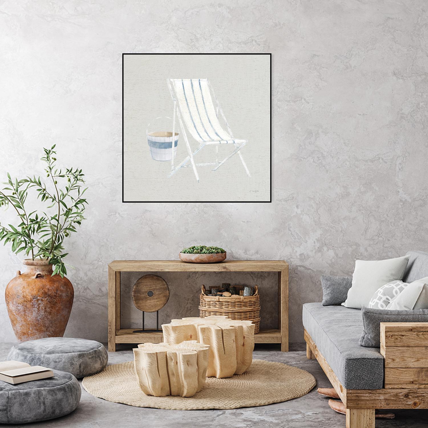 Serene Seaside III Tan by James Wiens on GIANT ART - multi coastal & nautical beach