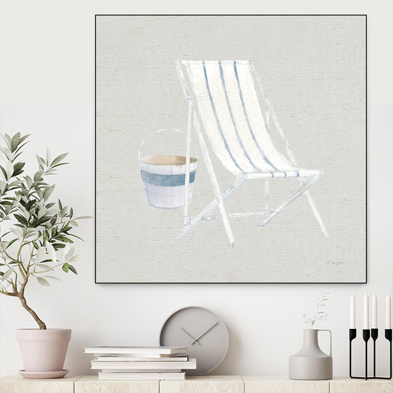 Serene Seaside III Tan by James Wiens on GIANT ART - multi coastal & nautical beach