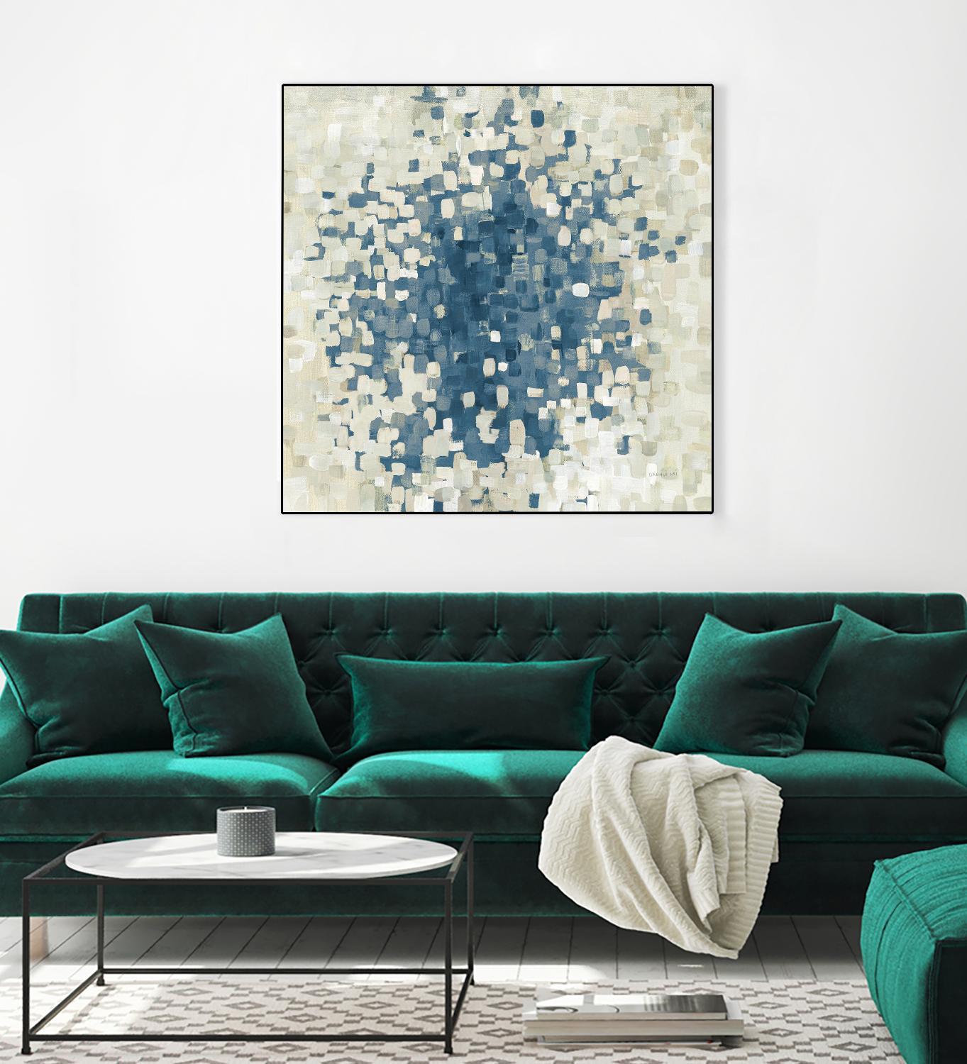 Summer Blocks Blue by Danhui Nai on GIANT ART - multi abstract abstract