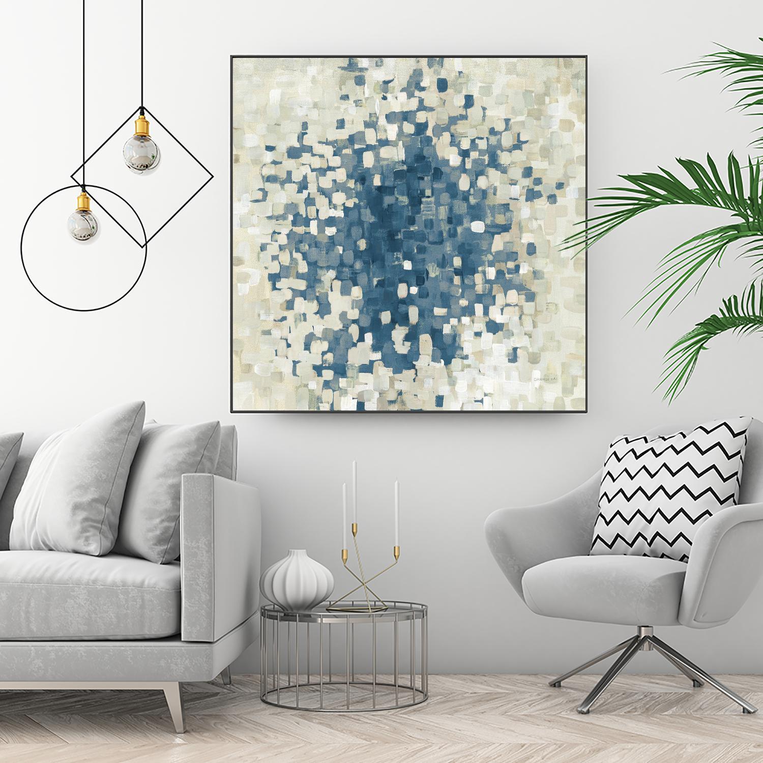 Summer Blocks Blue by Danhui Nai on GIANT ART - multi abstract abstract