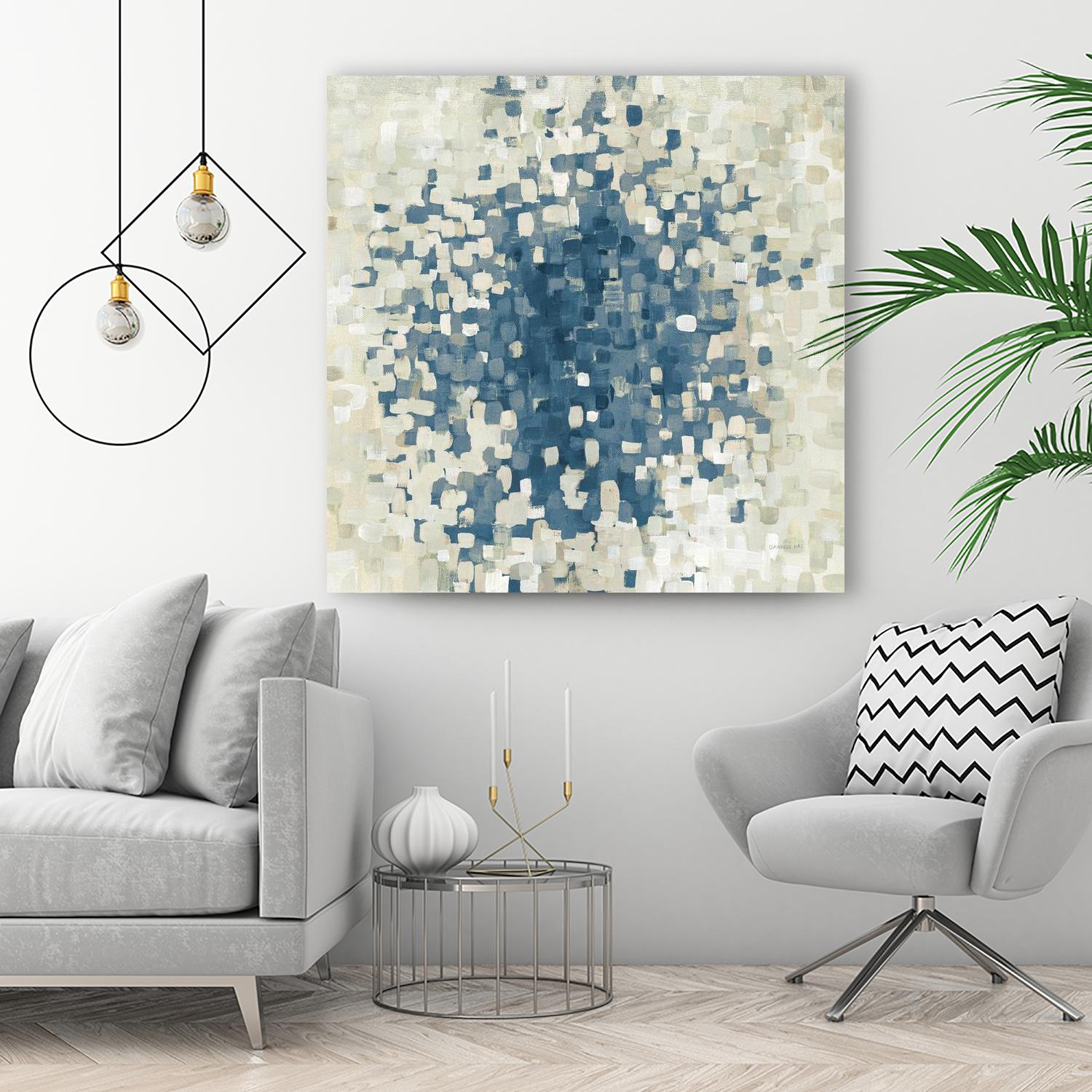 Summer Blocks Blue by Danhui Nai on GIANT ART - multi abstract abstract