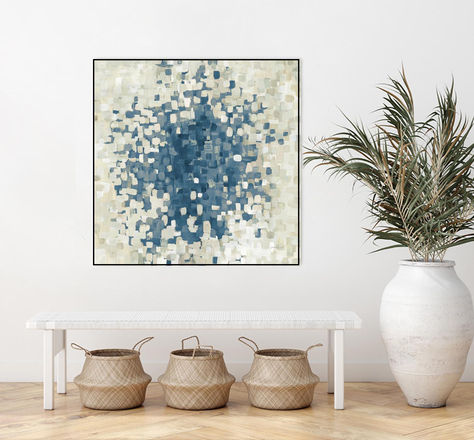 Summer Blocks Blue by Danhui Nai on GIANT ART - multi abstract abstract