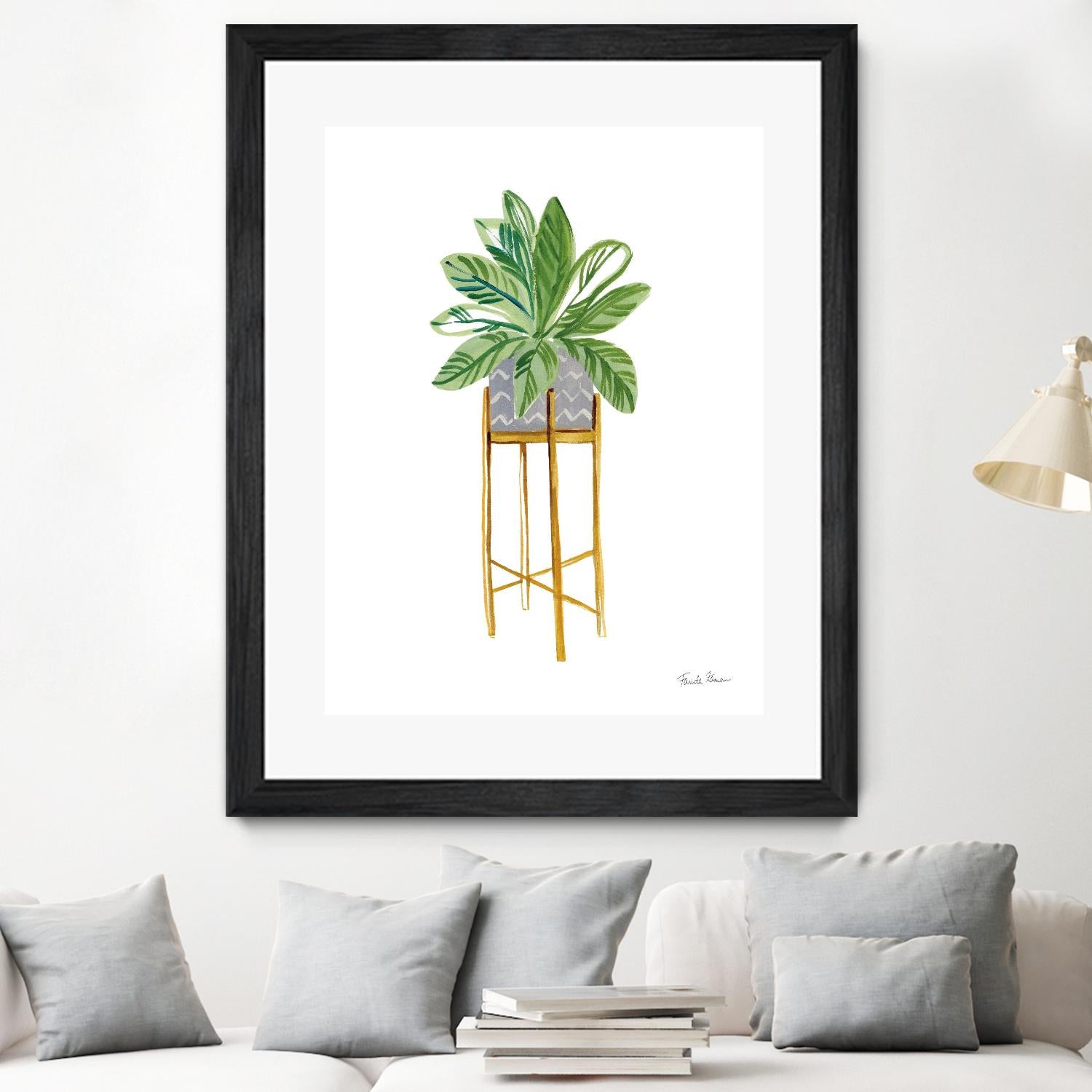 Green House Plants I by Farida Zaman on GIANT ART - botanical gray