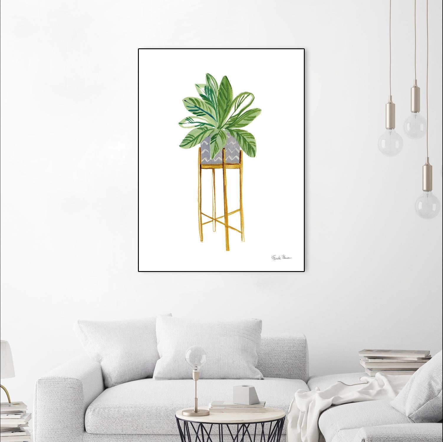 Green House Plants I by Farida Zaman on GIANT ART - botanical gray