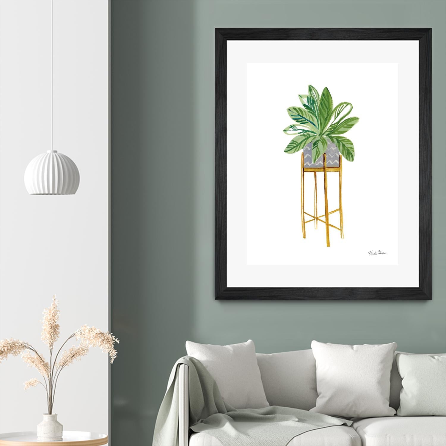 Green House Plants I by Farida Zaman on GIANT ART - botanical gray