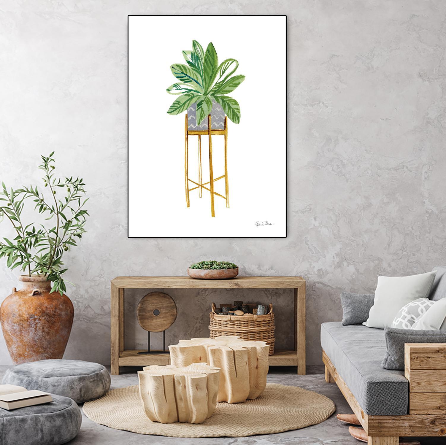 Green House Plants I by Farida Zaman on GIANT ART - botanical gray