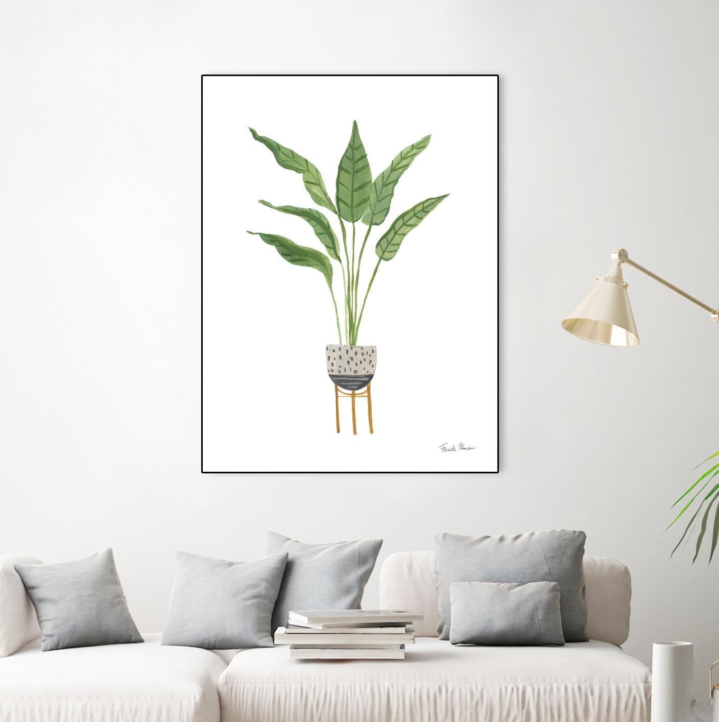 Green House Plants III by Farida Zaman on GIANT ART - botanical gray