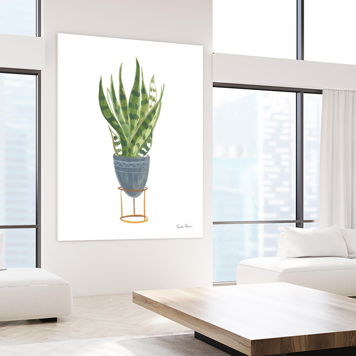 Green House Plants IV by Farida Zaman on GIANT ART - botanical gray