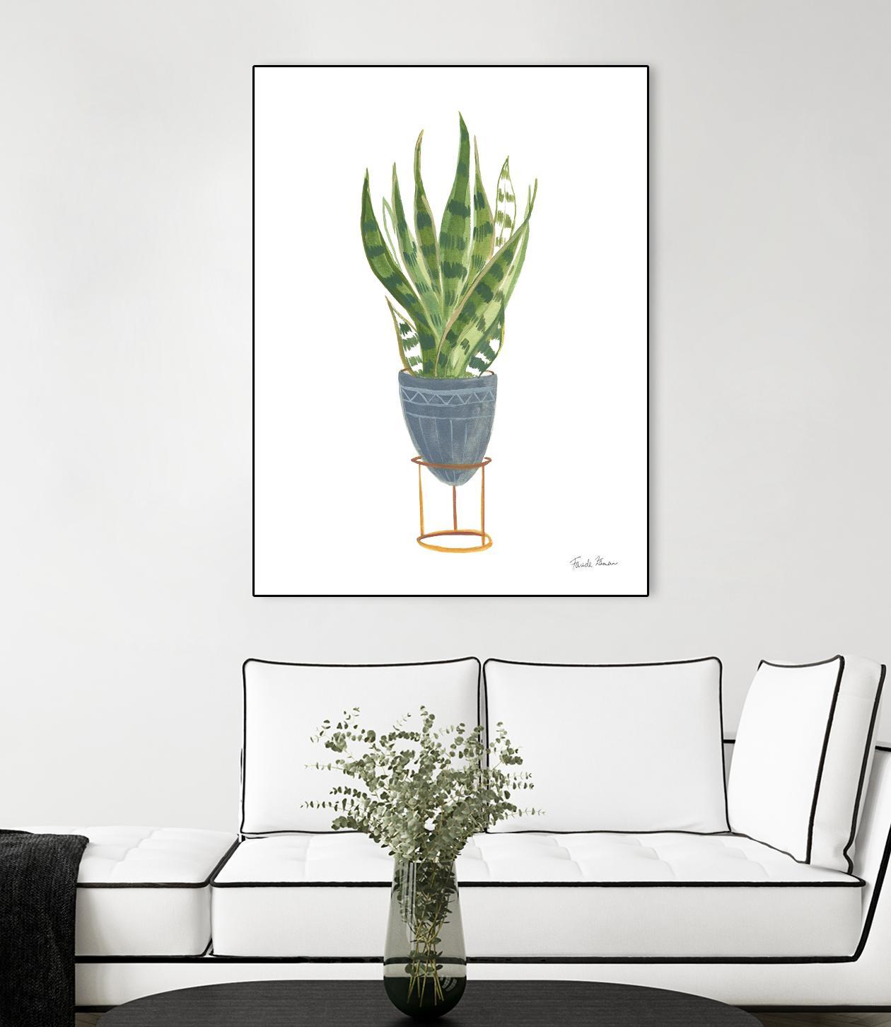 Green House Plants IV by Farida Zaman on GIANT ART - botanical gray