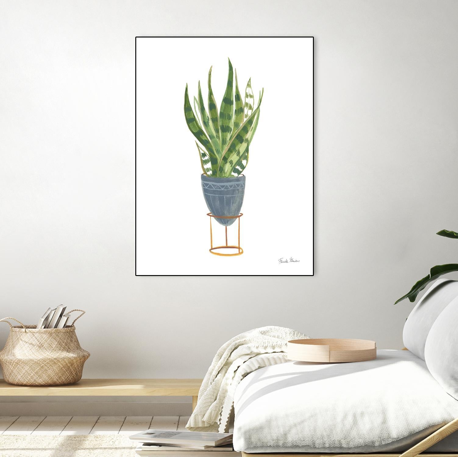 Green House Plants IV by Farida Zaman on GIANT ART - botanical gray