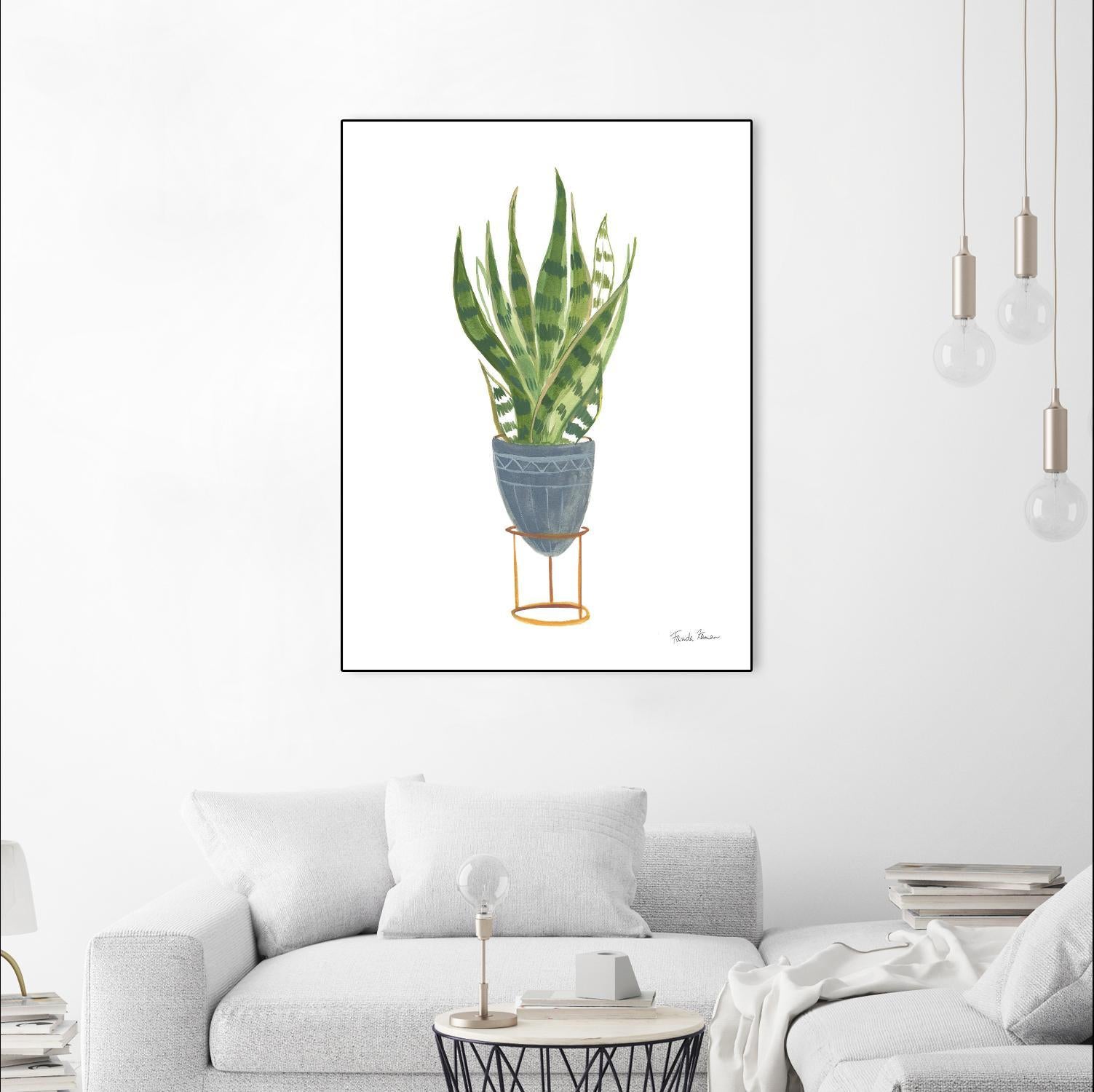 Green House Plants IV by Farida Zaman on GIANT ART - botanical gray