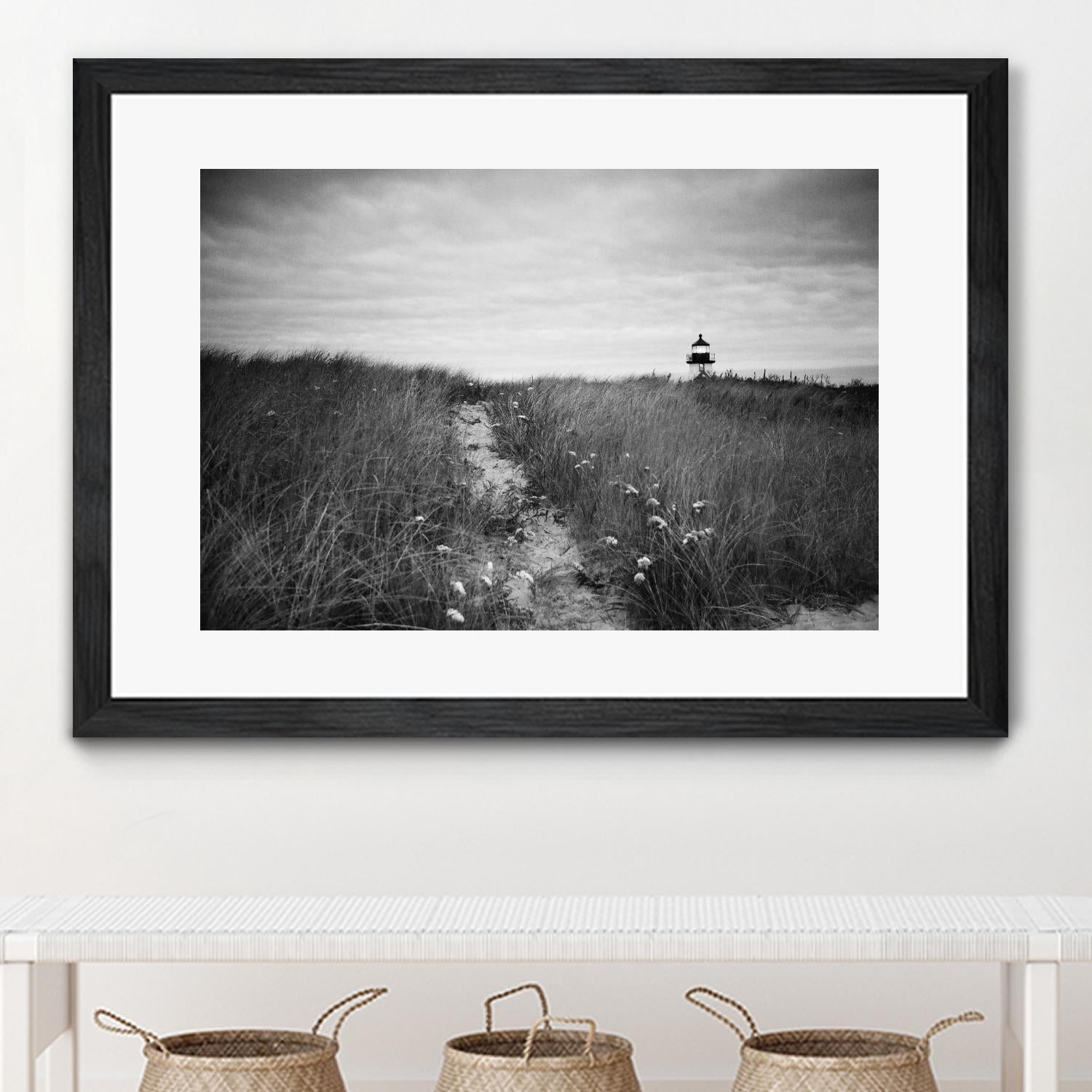 Nantucket Light by Aledanda on GIANT ART - grey black & white path