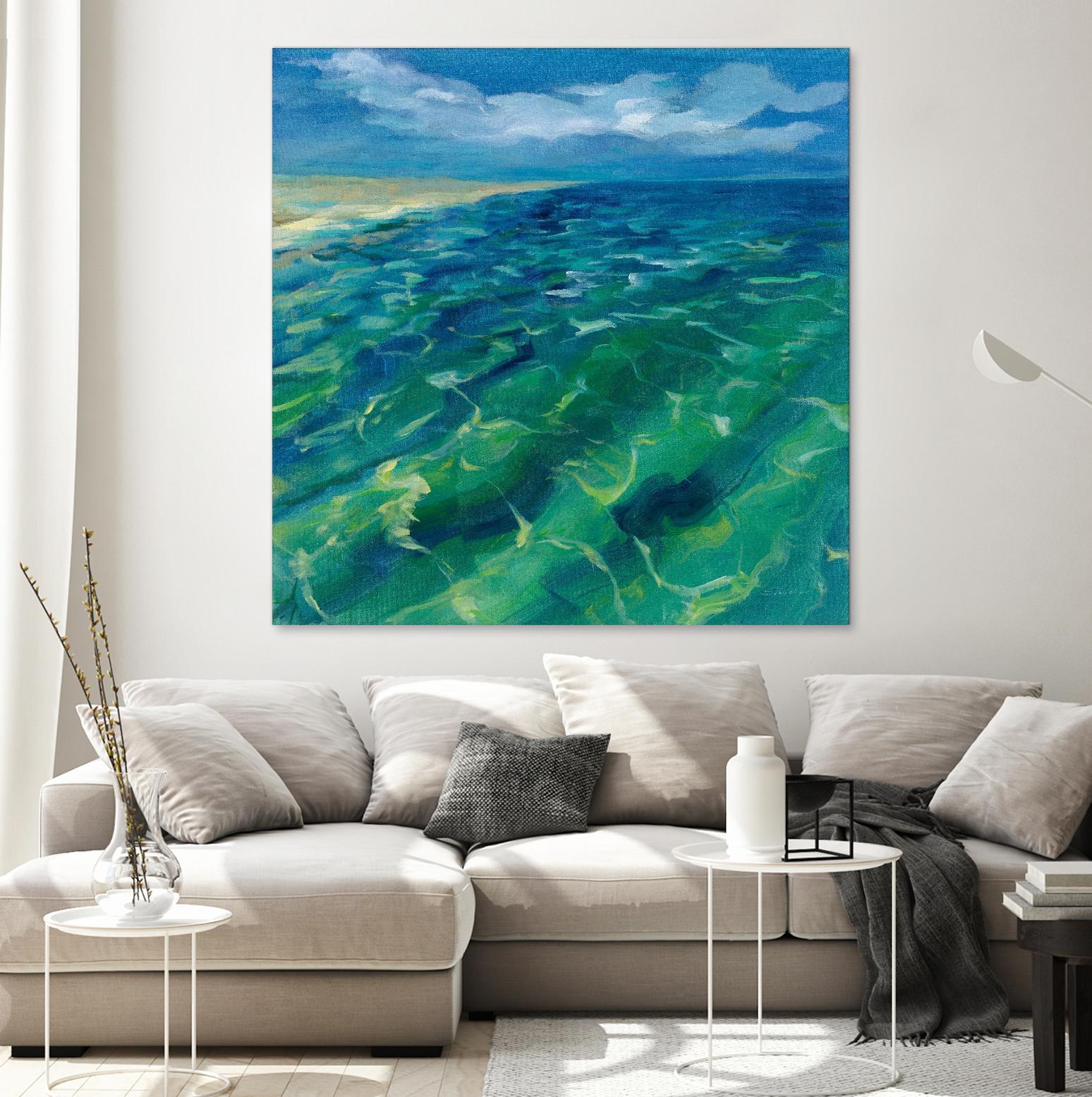 Sunny Sea Reflections by Silvia Vassileva on GIANT ART - coastal & nautical aqua