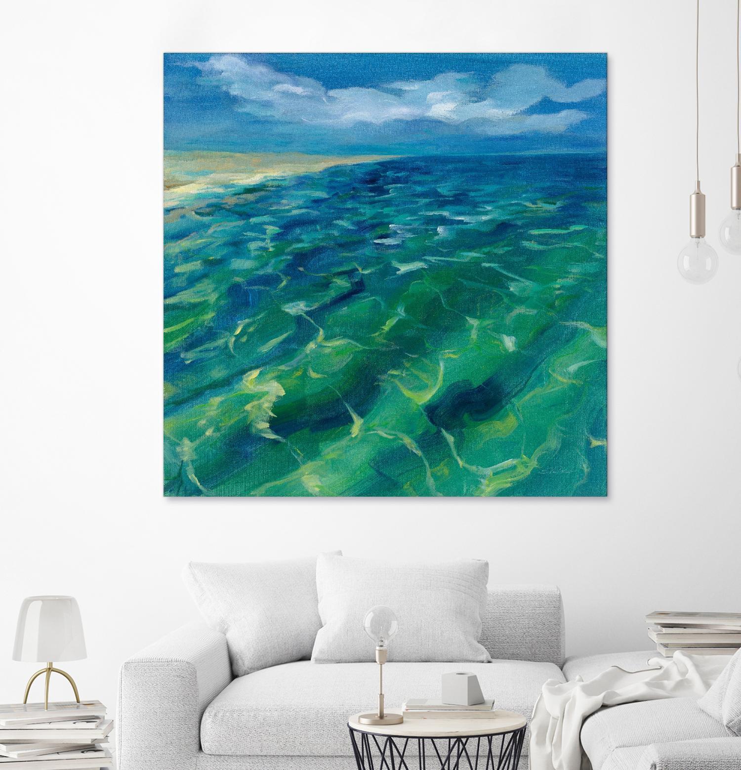 Sunny Sea Reflections by Silvia Vassileva on GIANT ART - coastal & nautical aqua