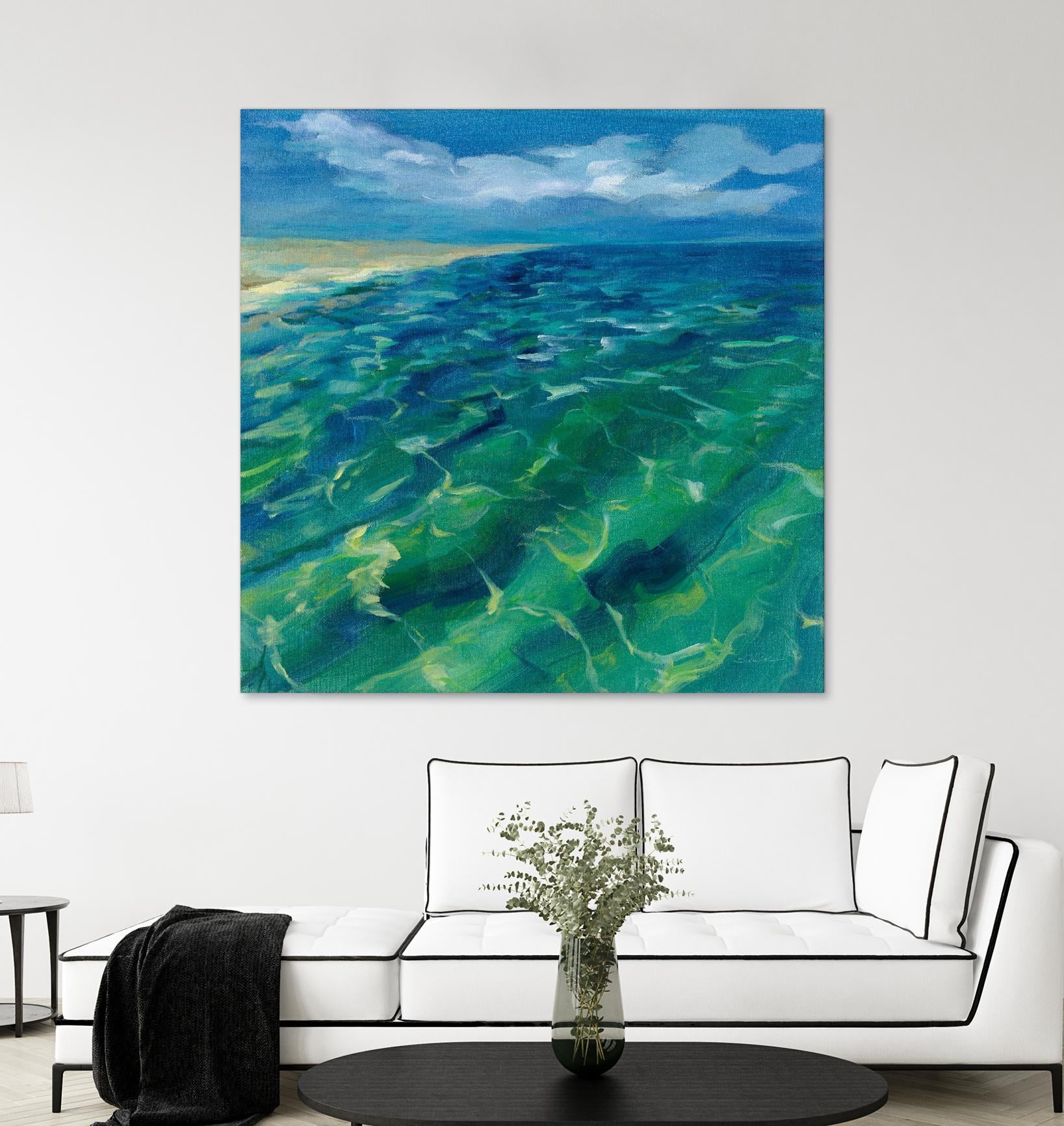 Sunny Sea Reflections by Silvia Vassileva on GIANT ART - coastal & nautical aqua