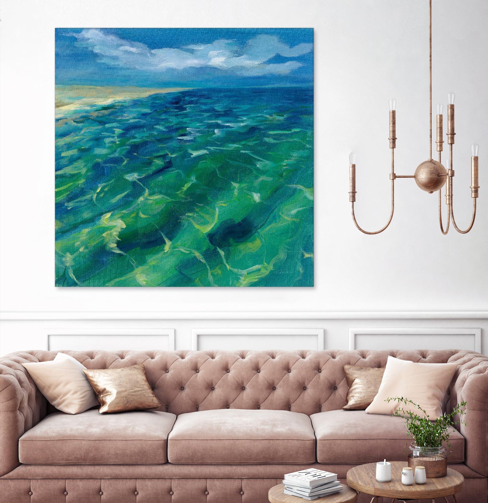 Sunny Sea Reflections by Silvia Vassileva on GIANT ART - coastal & nautical aqua