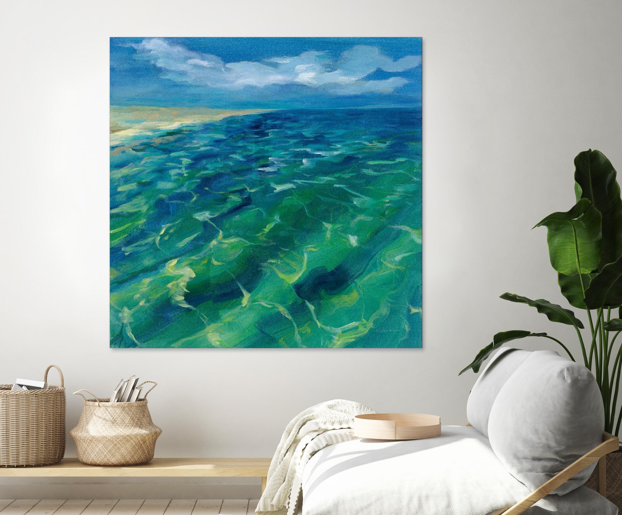 Sunny Sea Reflections by Silvia Vassileva on GIANT ART - coastal & nautical aqua